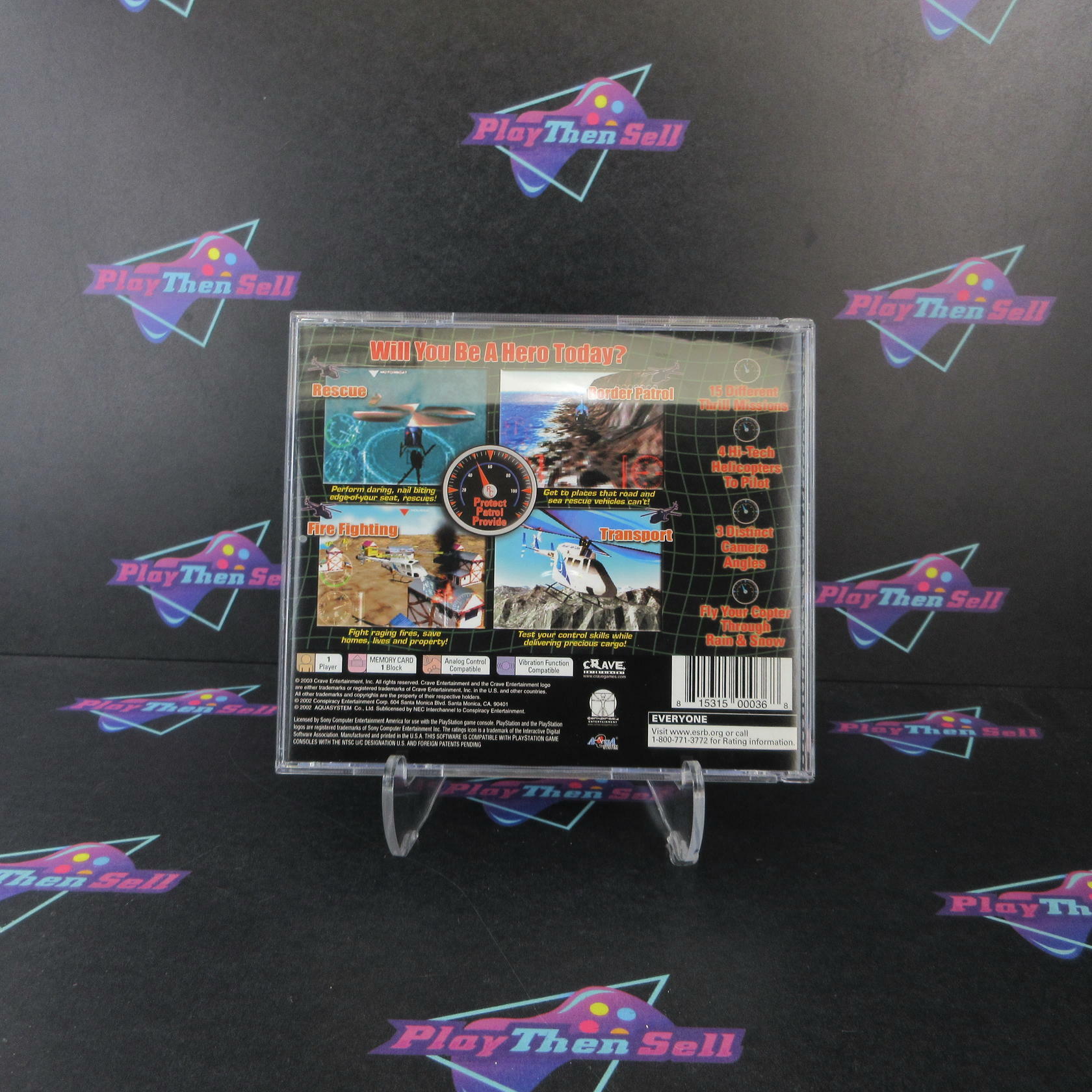 Rescuecopter PS1 PlayStation 1 DD Complete CIB - Very Good