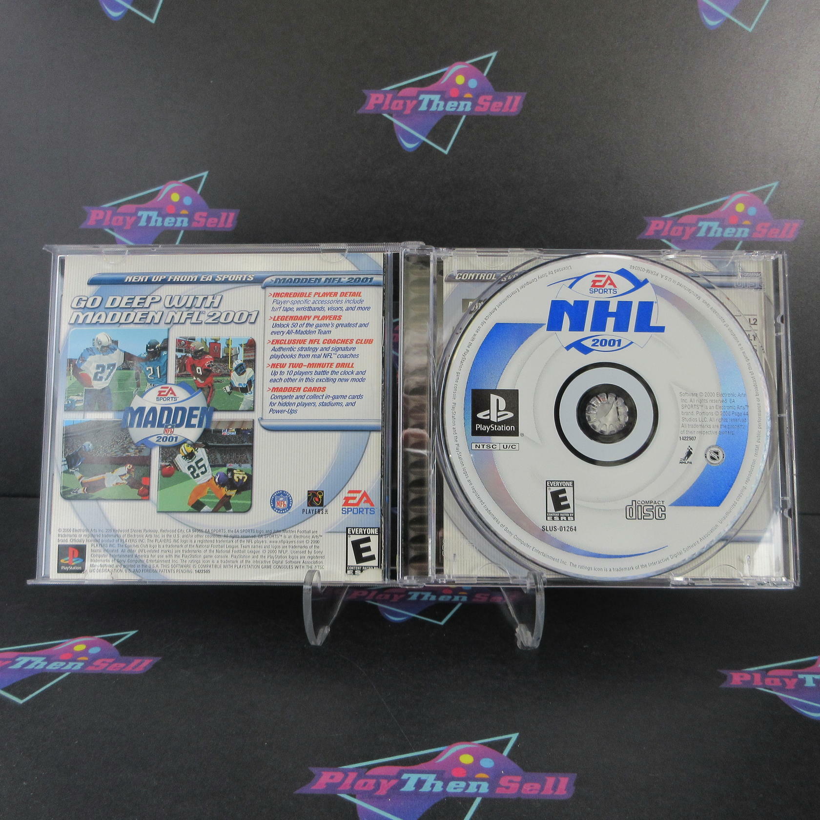 NHL 2001 PS1 PlayStation 1 MD + Reg Card Complete CIB - Very Good