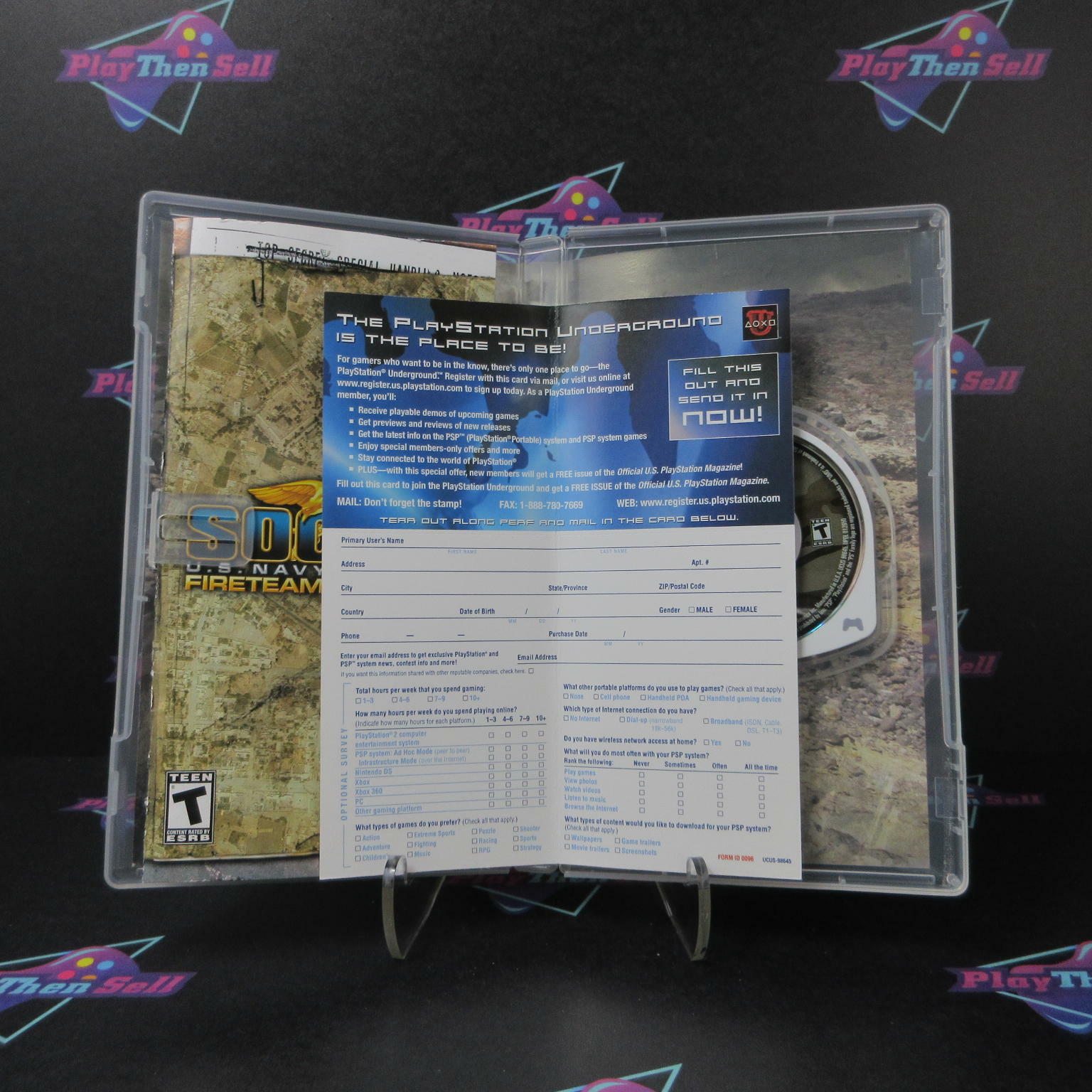 SOCOM US Navy Seals Fireteam Bravo 2 Sony PSP + Reg Card - Like New