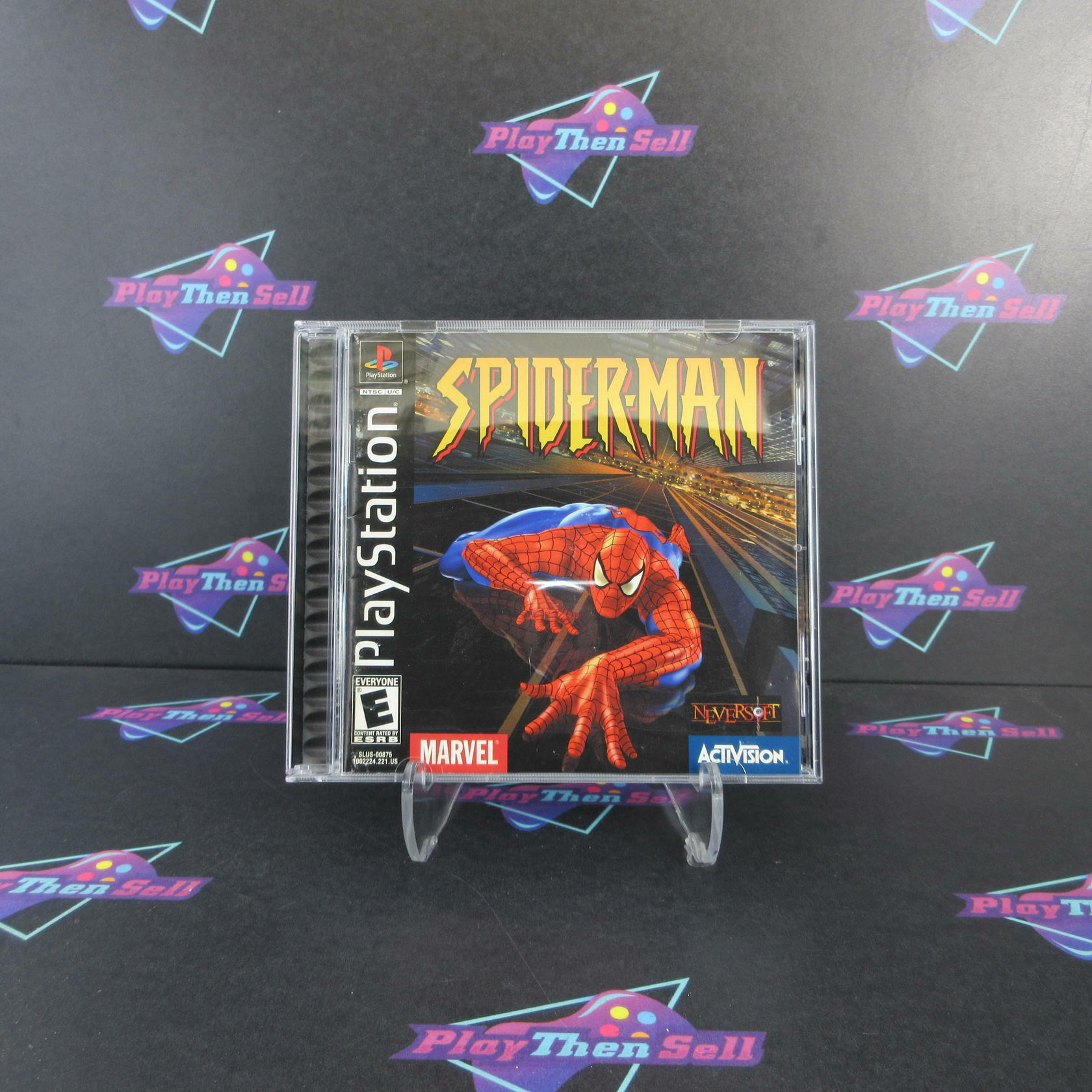 Spider-Man PS1 PlayStation 1 MD + Reg Card Complete CIB - Very Good