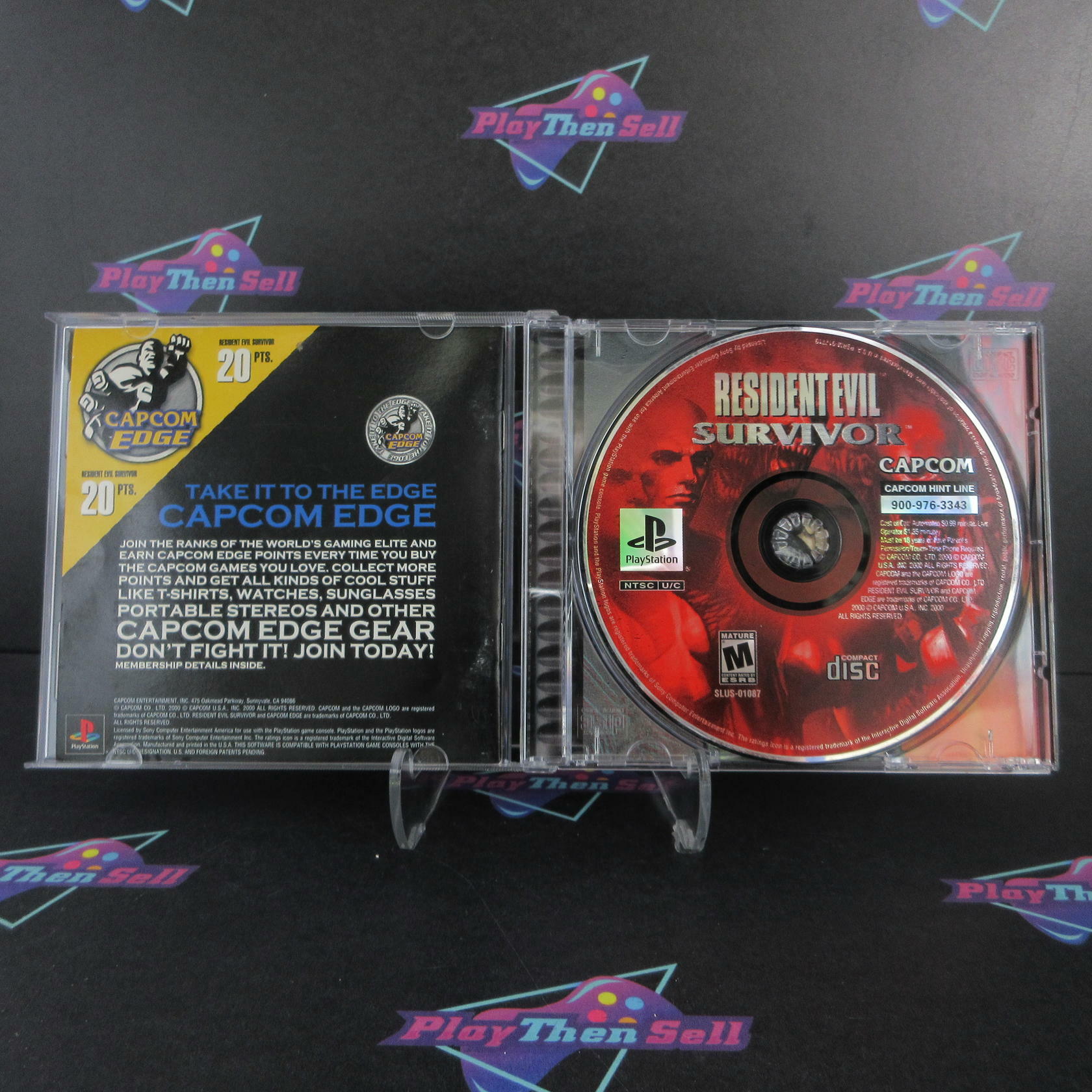 Resident Evil Survivor PS1 PlayStation 1 + Reg Card - Like New