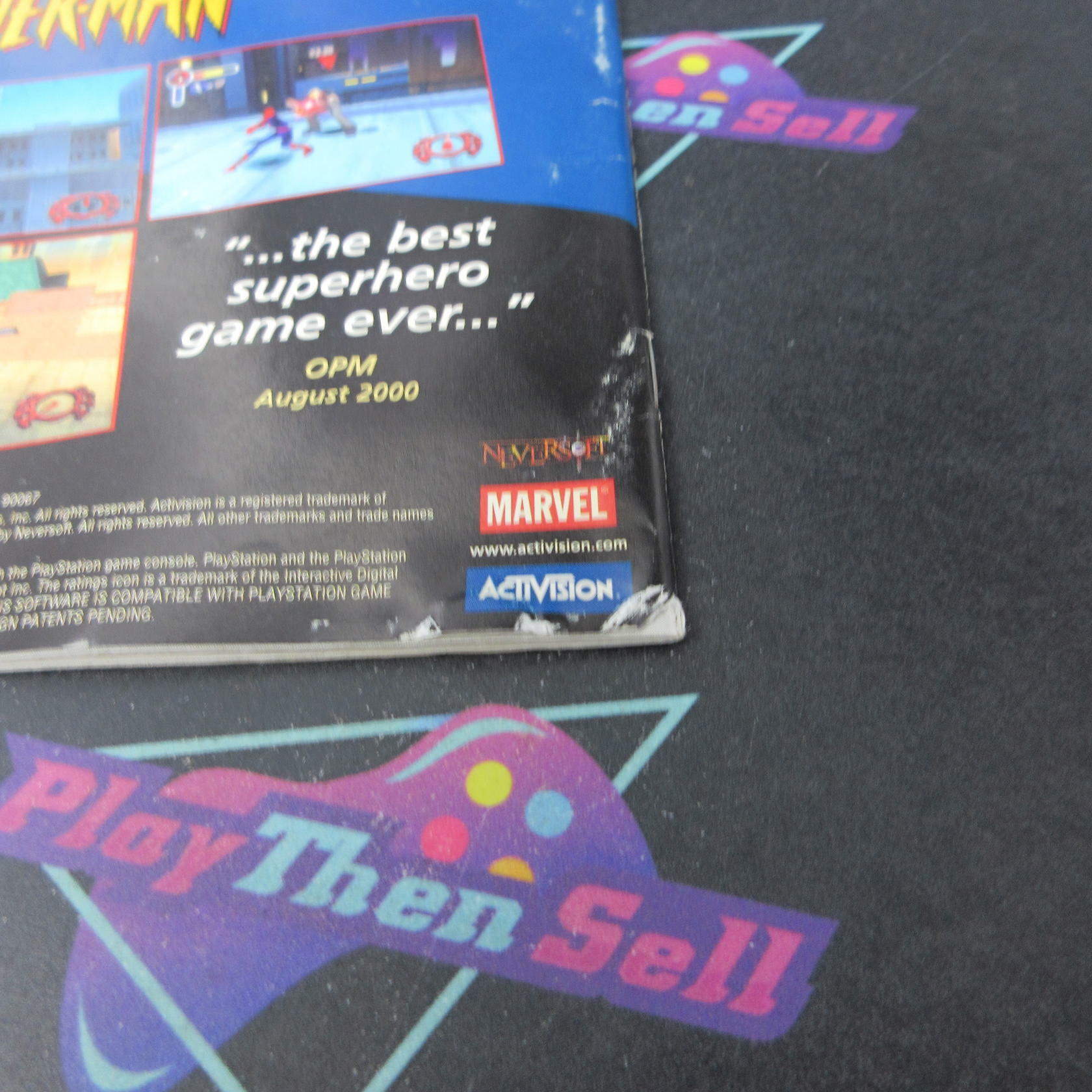 Spider-Man PS1 PlayStation 1 MD + Reg Card Complete CIB - Very Good