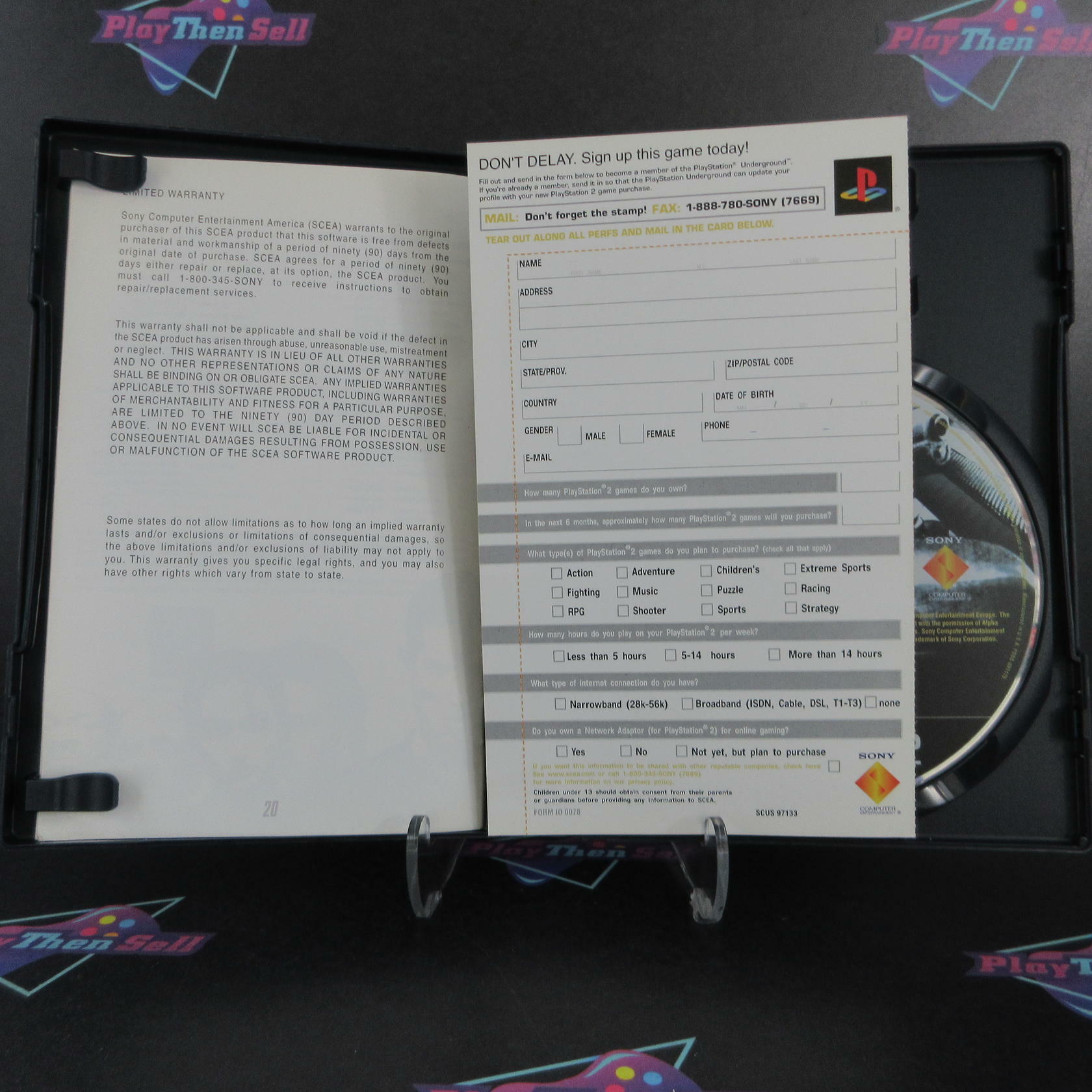 The Getaway PS2 PlayStation 2 AD/MD + Reg Card Complete CIB - Very Good