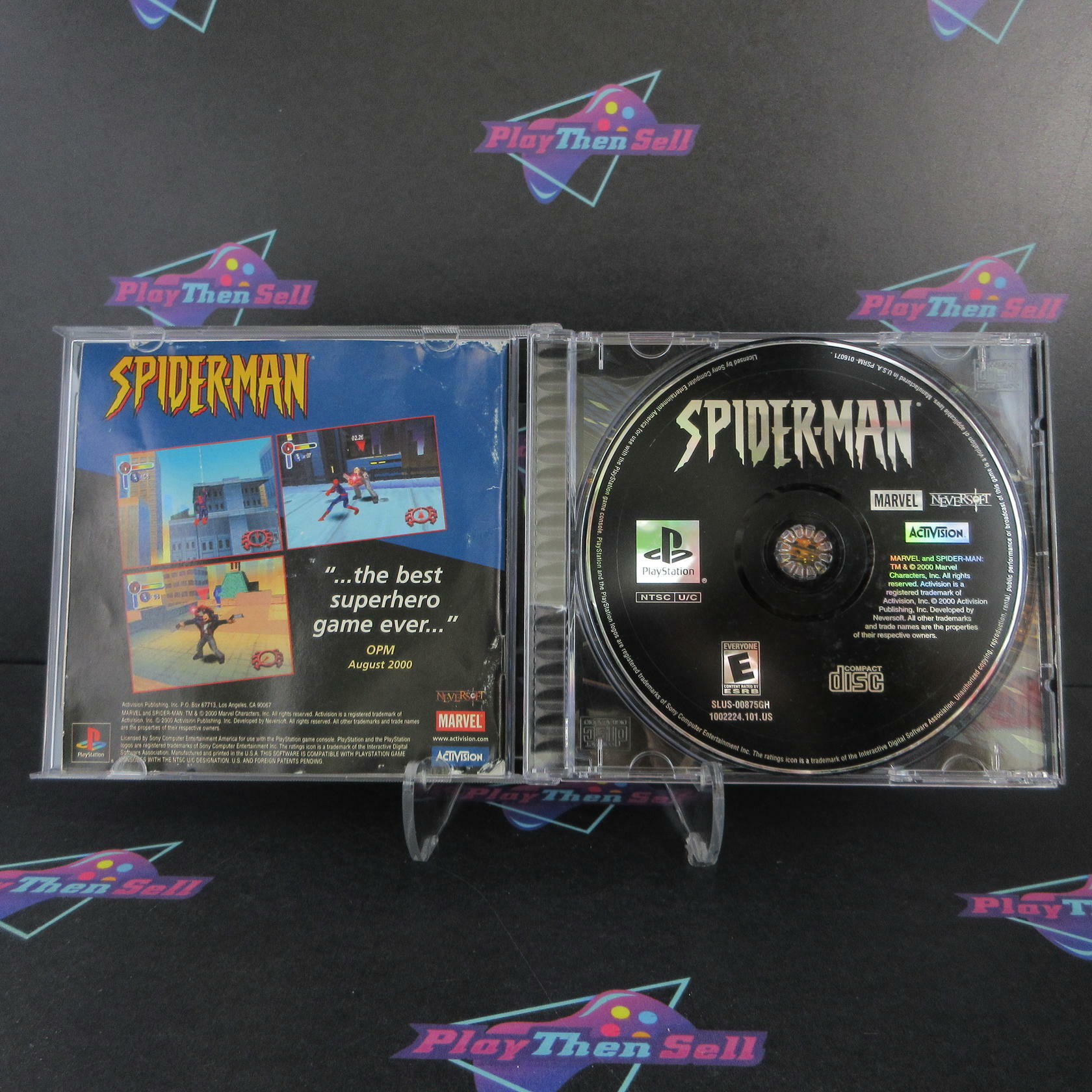 Spider-Man PS1 PlayStation 1 MD + Reg Card Complete CIB - Very Good