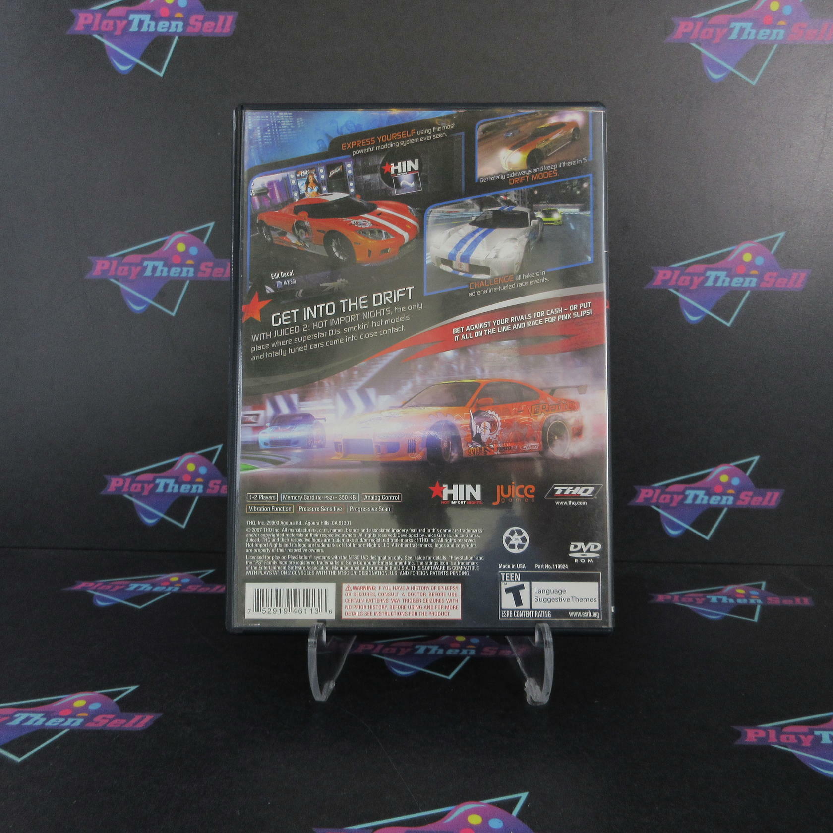 Juiced 2 Hot Import Nights PS2 PlayStation 2 AD Complete CIB - Very Good