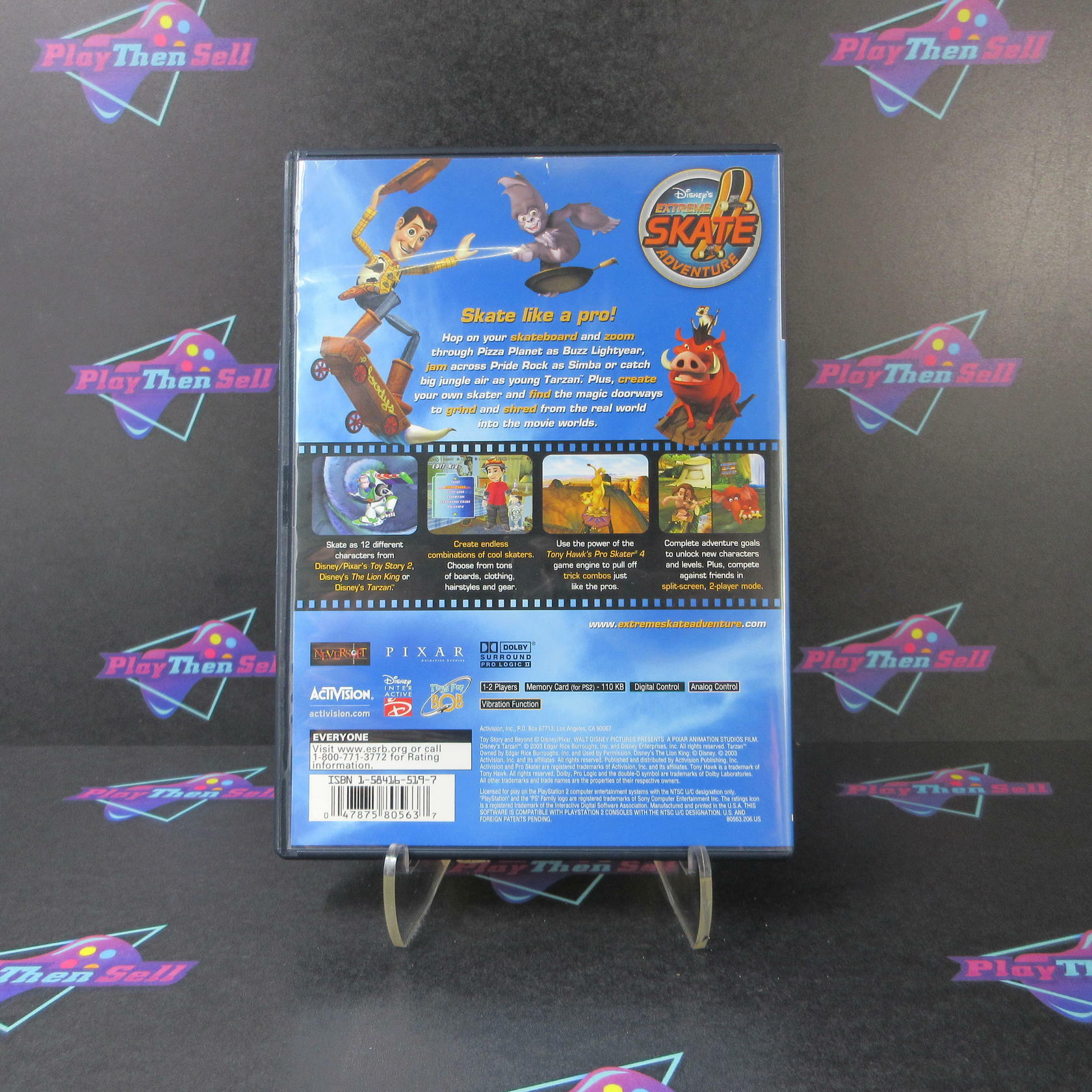 Disney's Extreme Skate Adventure PS2 PlayStation 2 + Reg Card - Like New