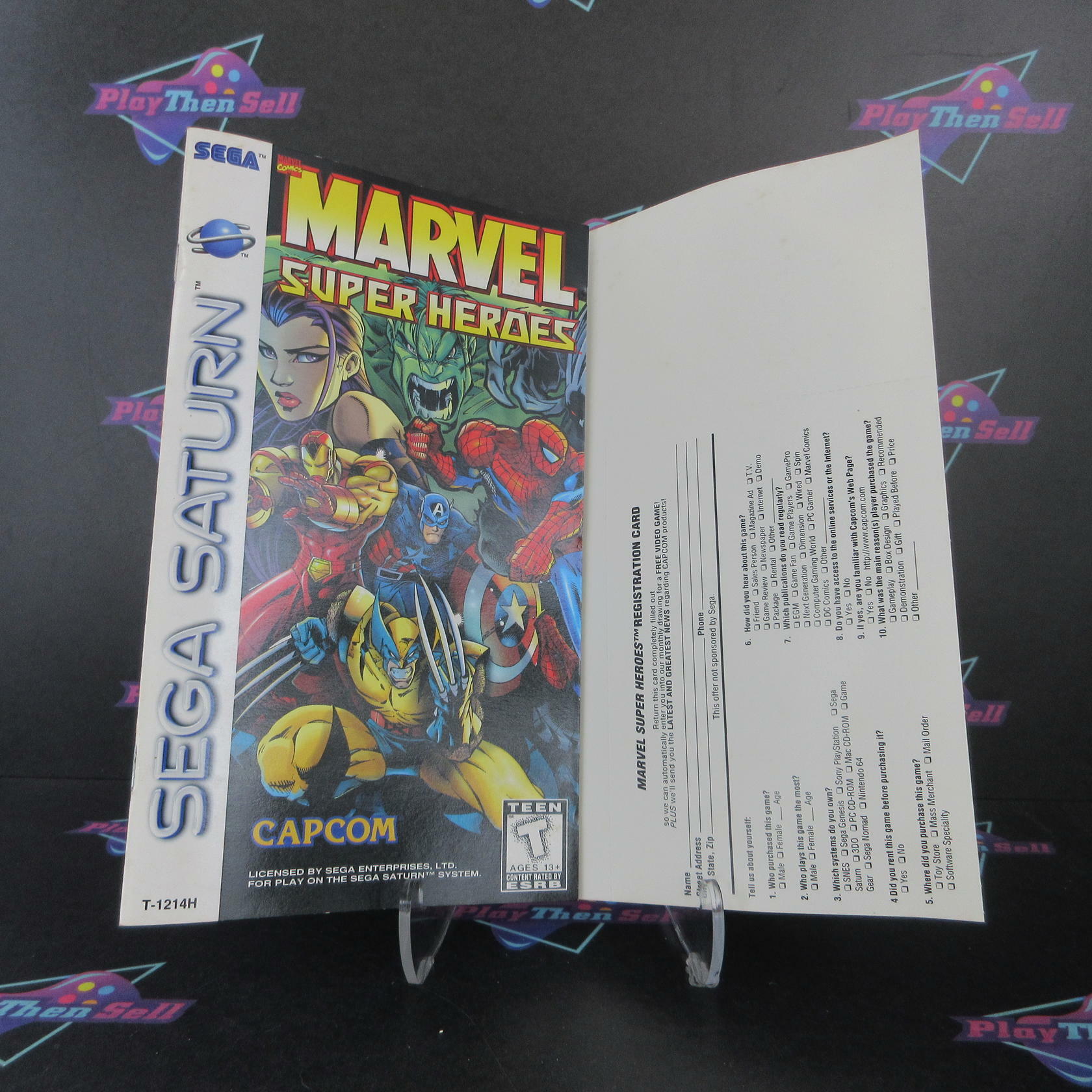 Marvel Super Heroes Sega Saturn + Reg Card - Like New
