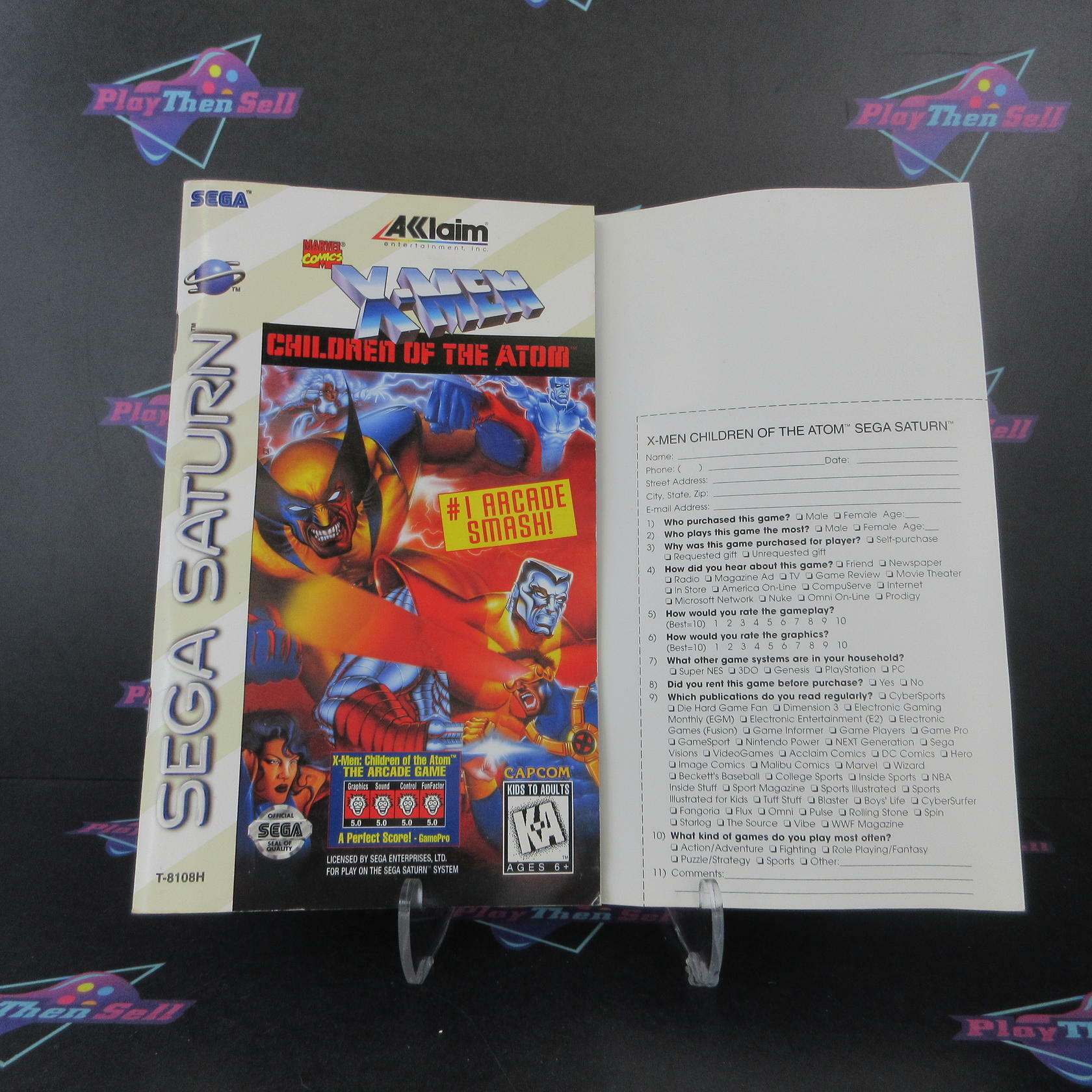 X-Men Children of the Atom Sega Saturn + Reg Card - Like New