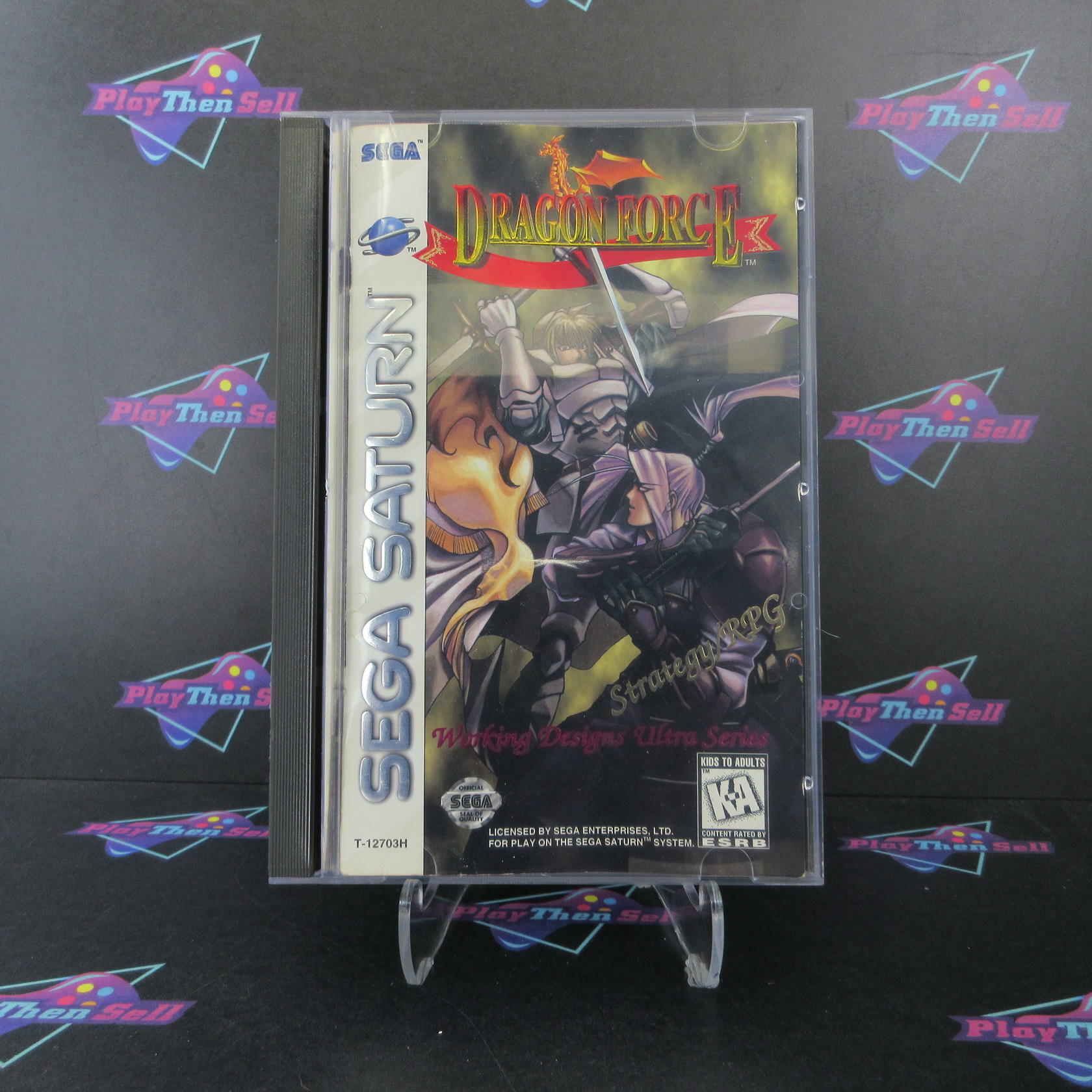 Dragon Force Sega Saturn + Reg Card - See Pics - Like New