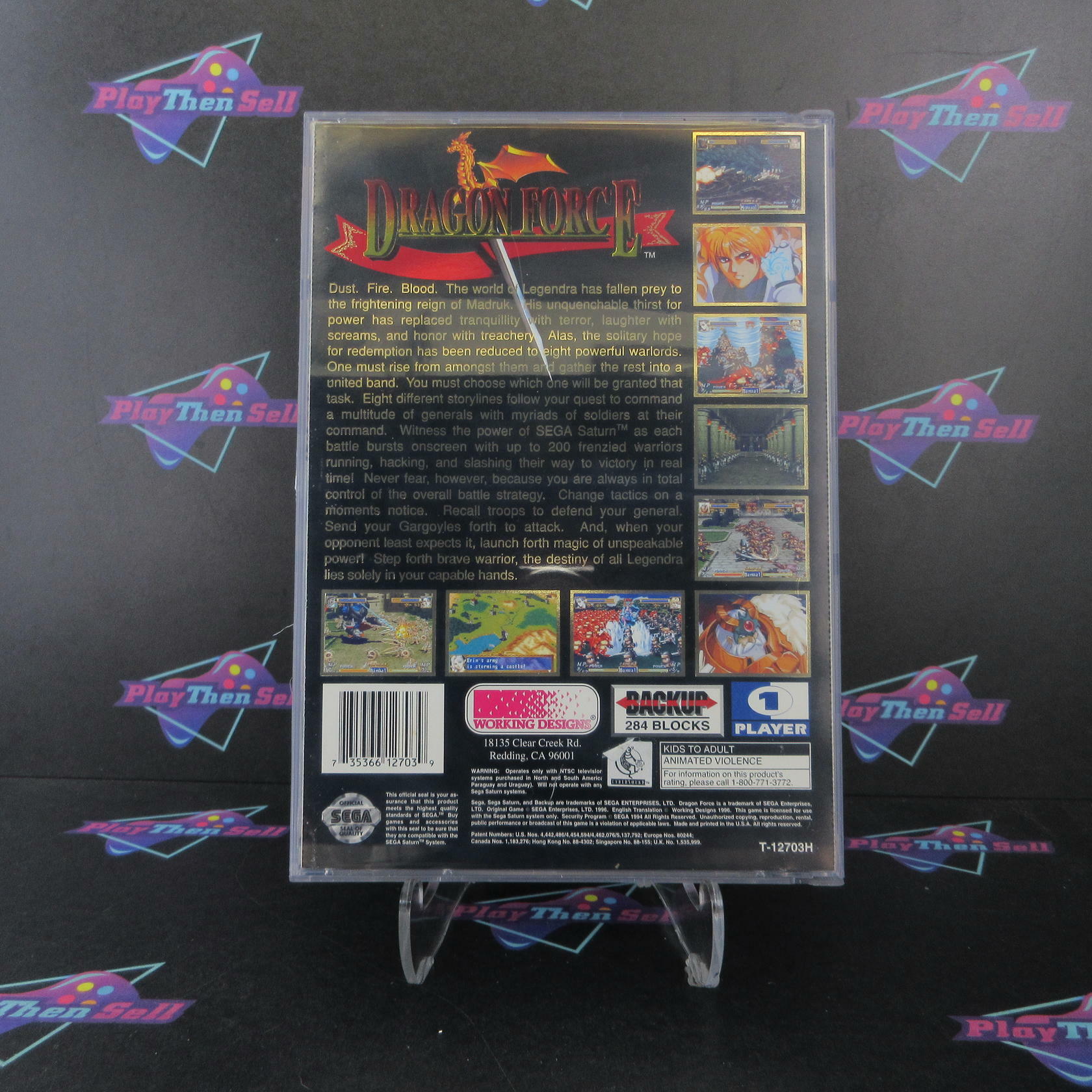 Dragon Force Sega Saturn + Reg Card - See Pics - Like New