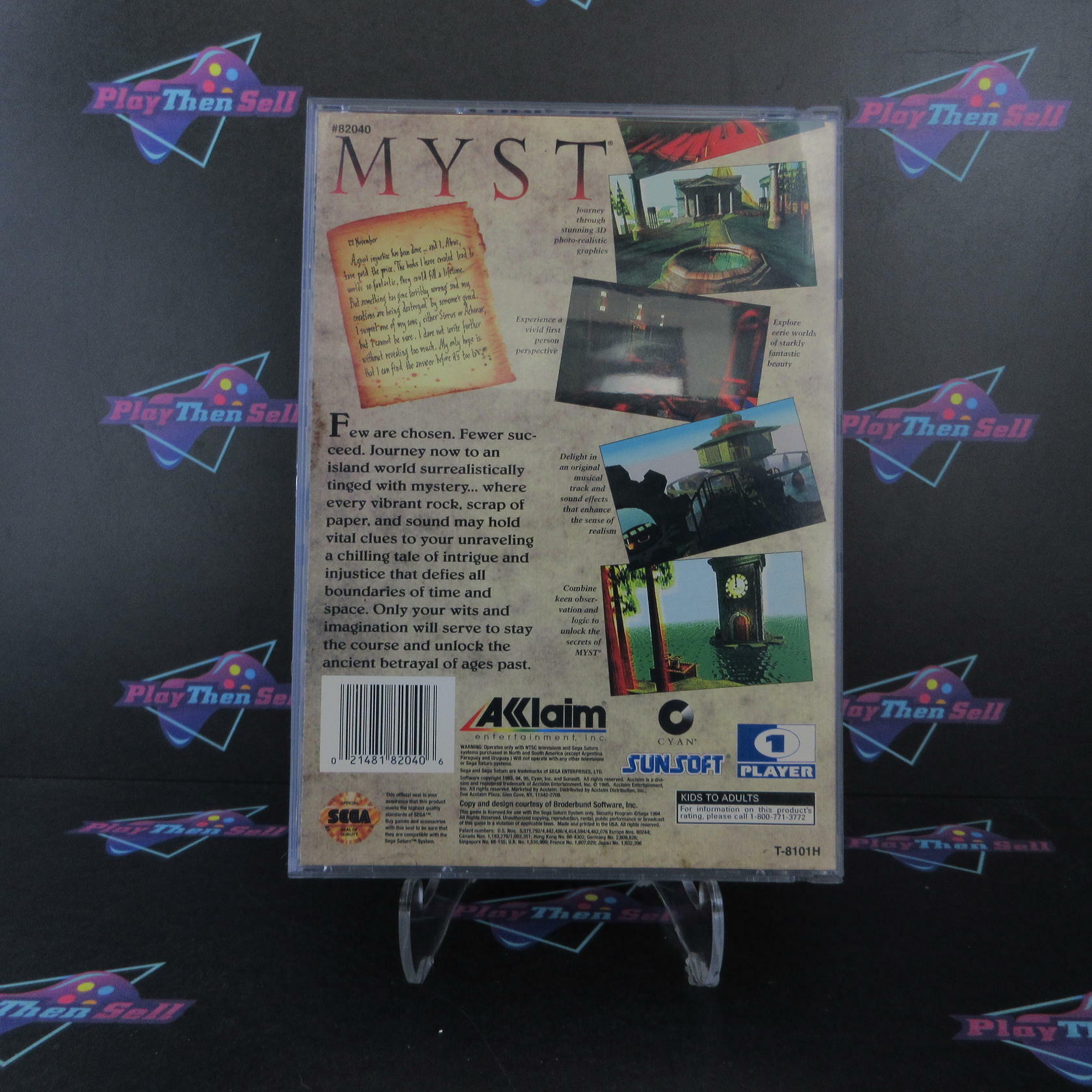Myst Sega Saturn + Reg Card - Like New