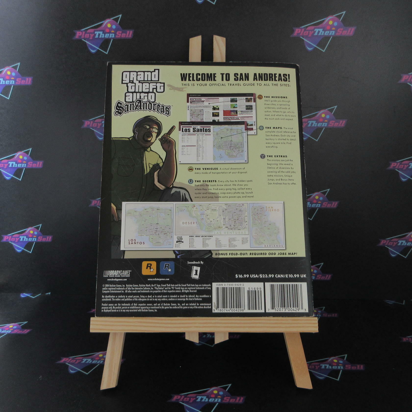 Grand Theft Auto San Andreas Brady Strategy Guide + Poster - Good