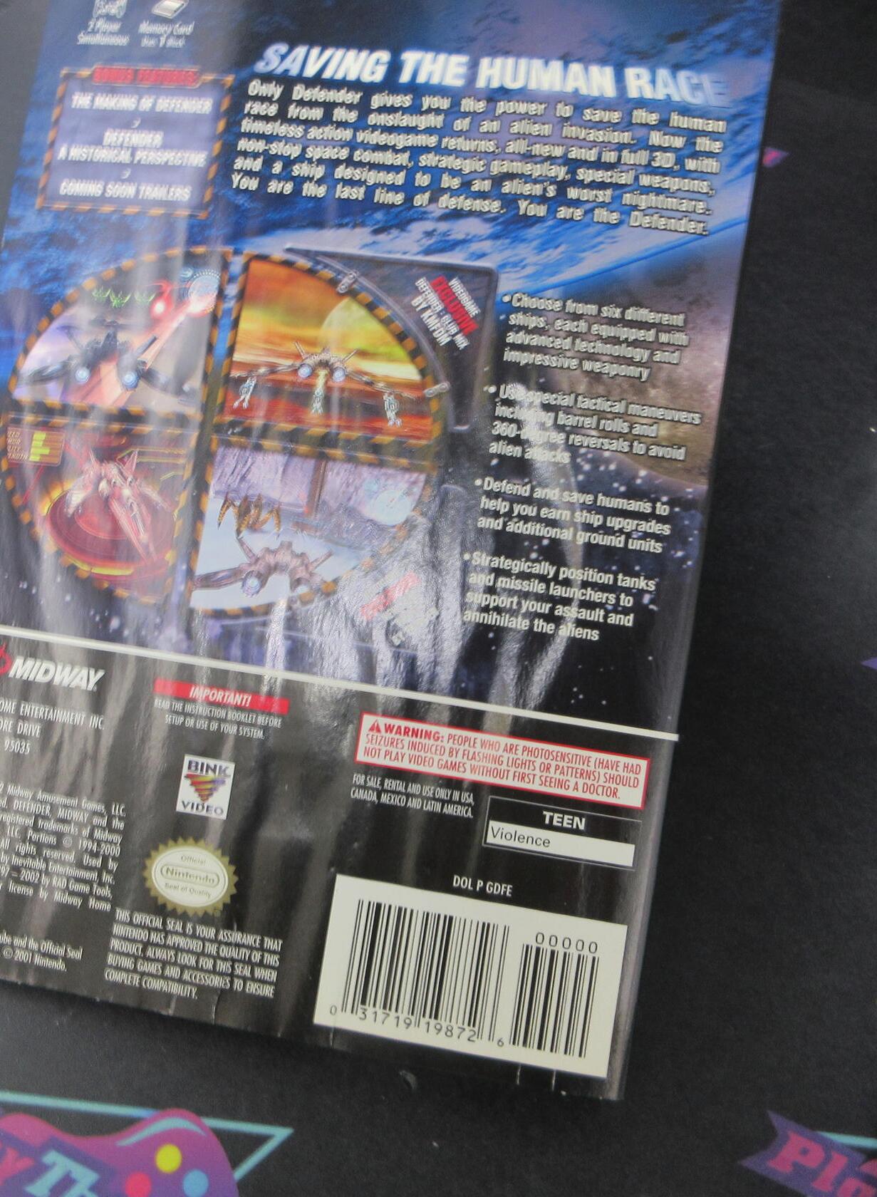 Defender Nintendo Gamecube AD/NM - Very Good