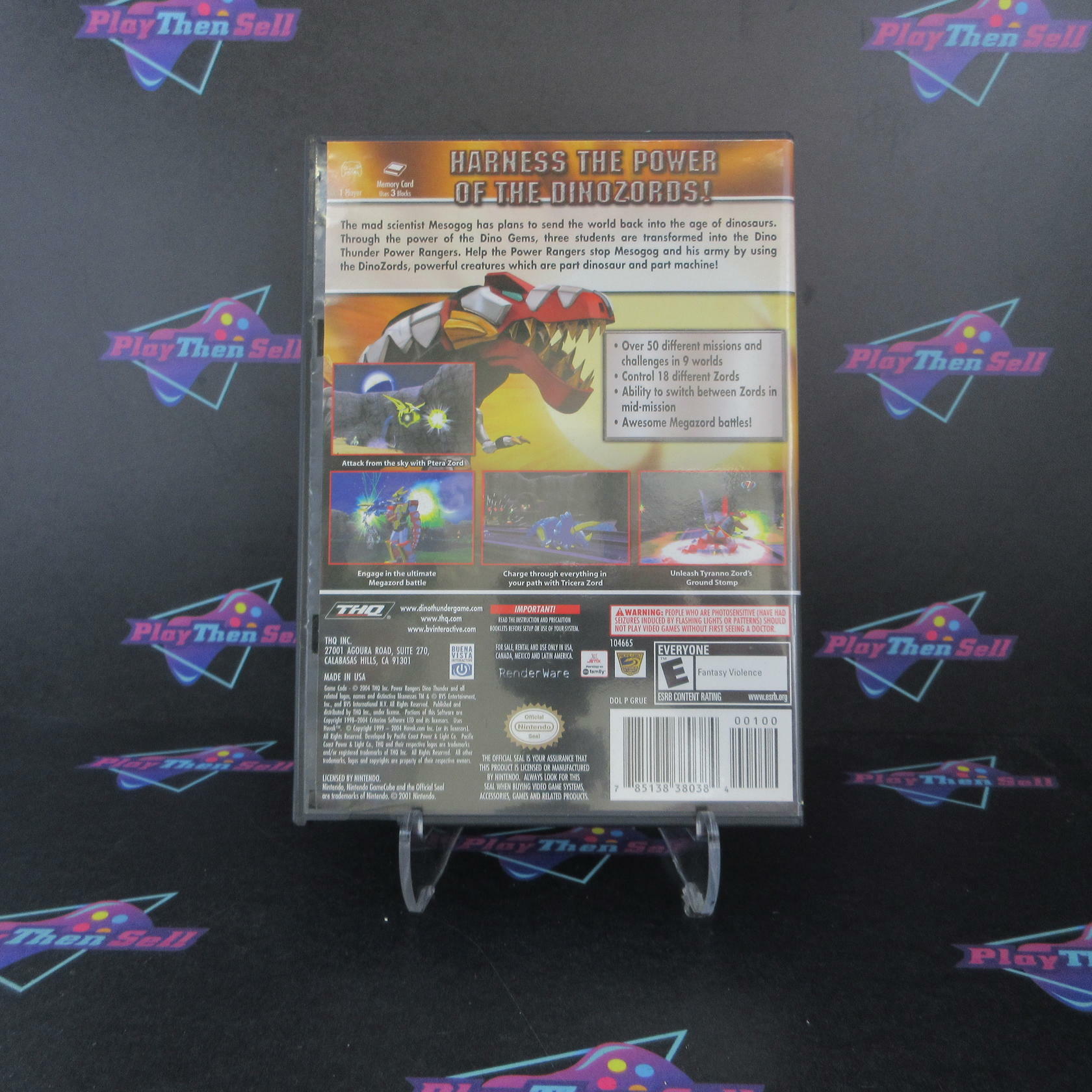 Power Rangers Dino Thunder Nintendo Gamecube AD Complete CIB - Very Good