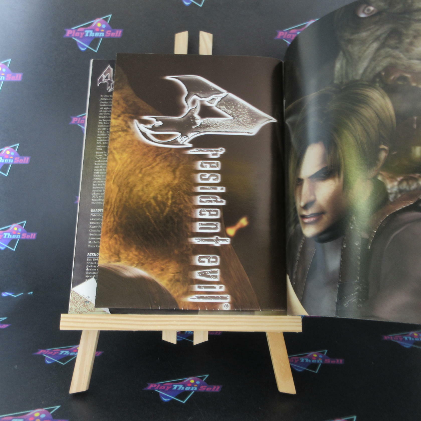 Resident Evil 4 Bradygames Signature Series Official Strategy Guide AD + Poster - Good