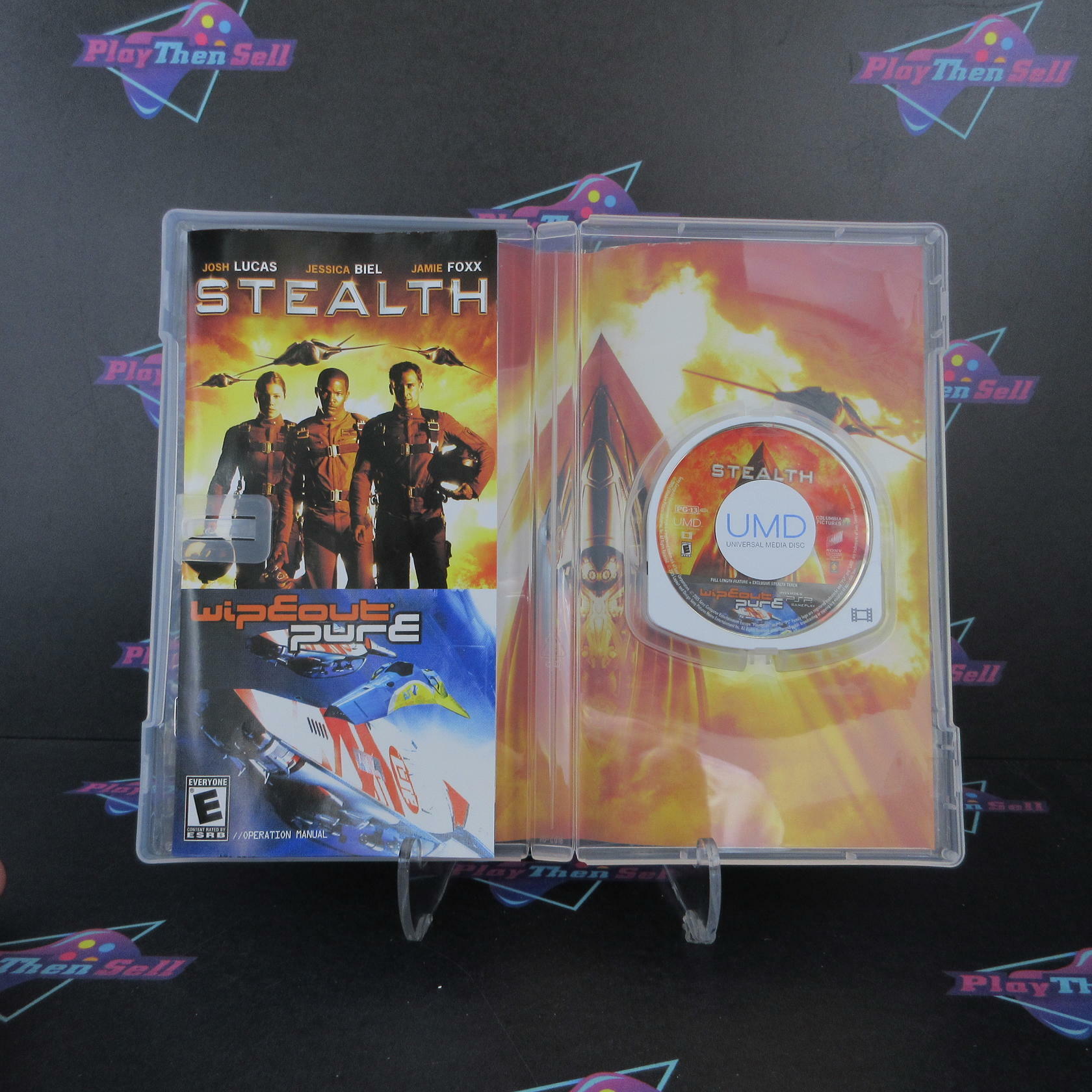 Stealth + Wipeout Pure Sony PSP UMD AD Complete CIB - Very Good