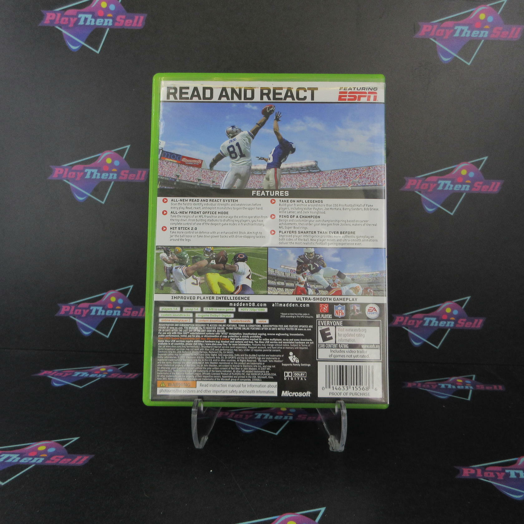 Madden NFL 08 Xbox 360 AD/MD Complete CIB - Very Good