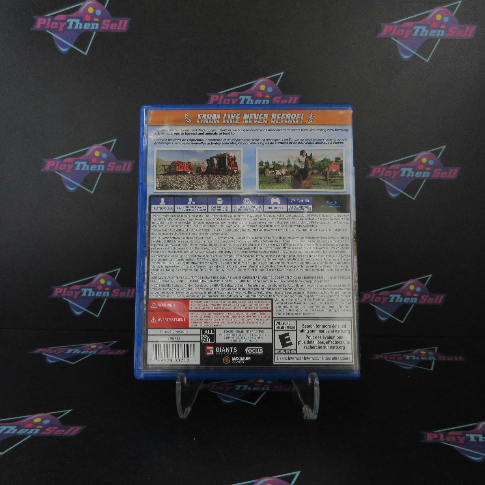 Farming Simulator 19 Day One Edition PS4 PlayStation 4 AD Complete CIB - Very Good