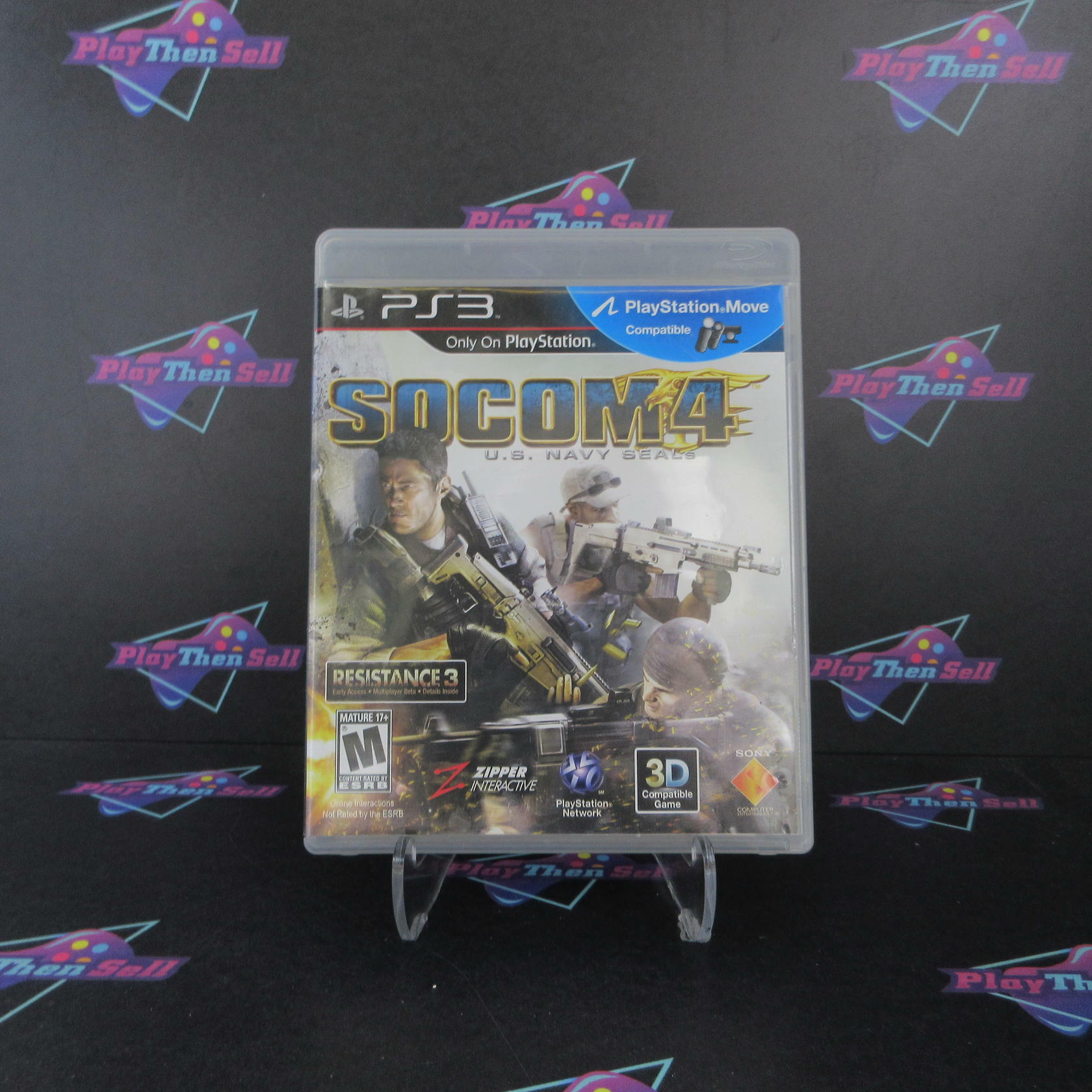 Socom 4 US Navy Seals PS3 Playstation 3 DD Complete CIB - Very Good