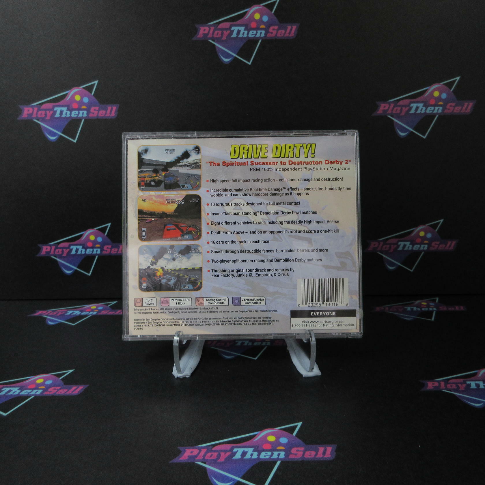 Demolition Racer PS1 PlayStation 1 + Reg Card - Like New