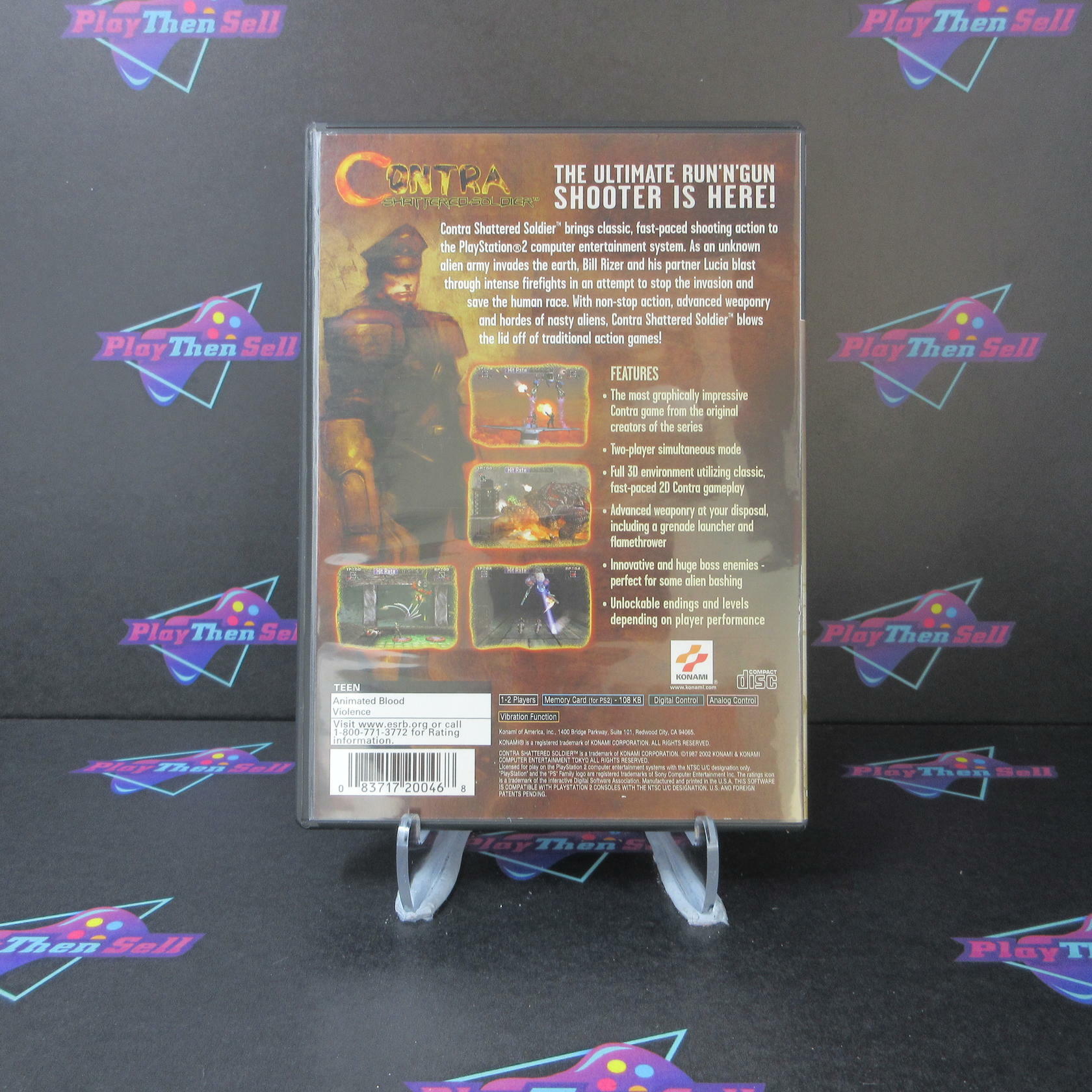 Contra Shattered Soldier PS2 PlayStation 2 + Reg Card - Like New