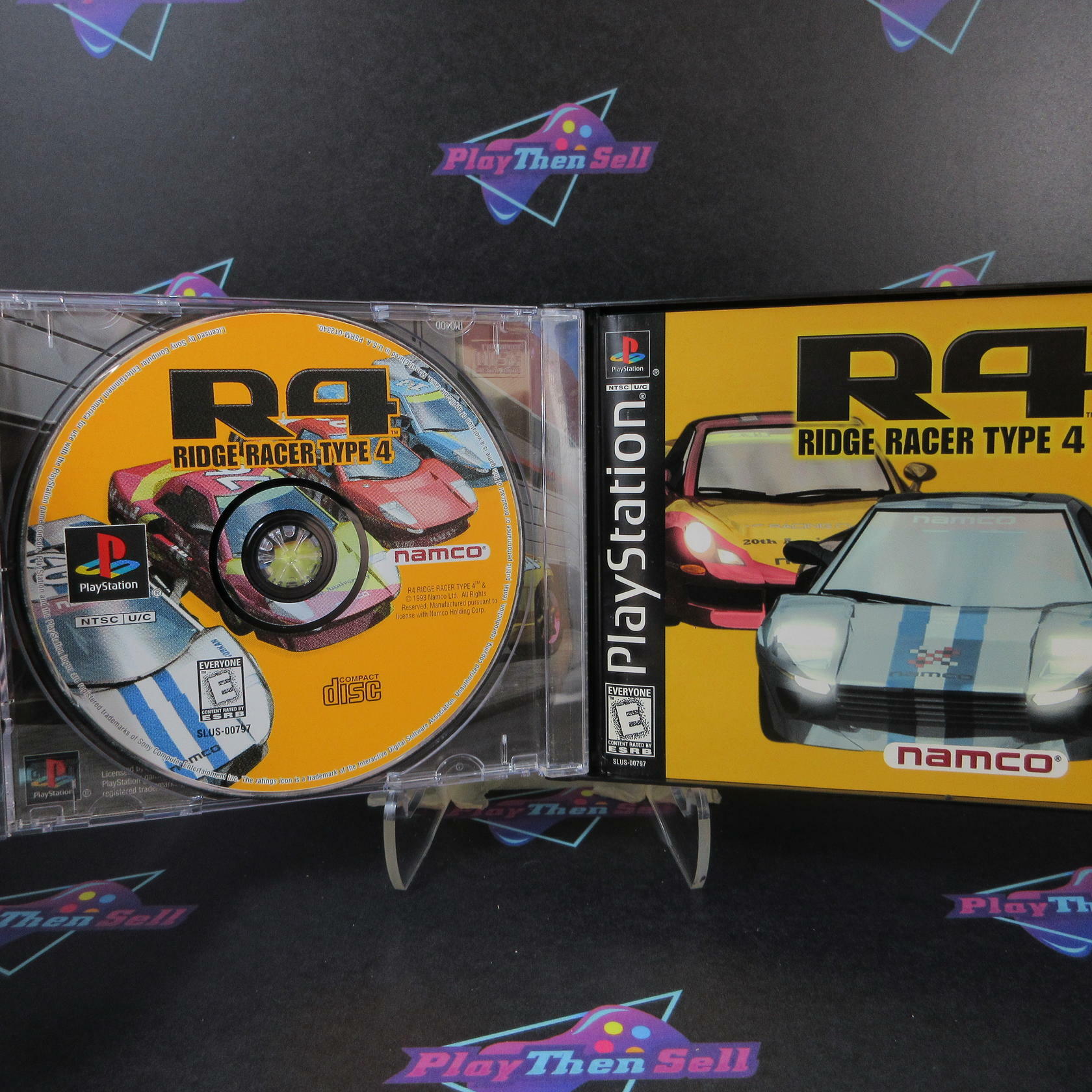 R4 Ridge Racer Type 4 PS1 PlayStation 1 + Reg Card - Like New