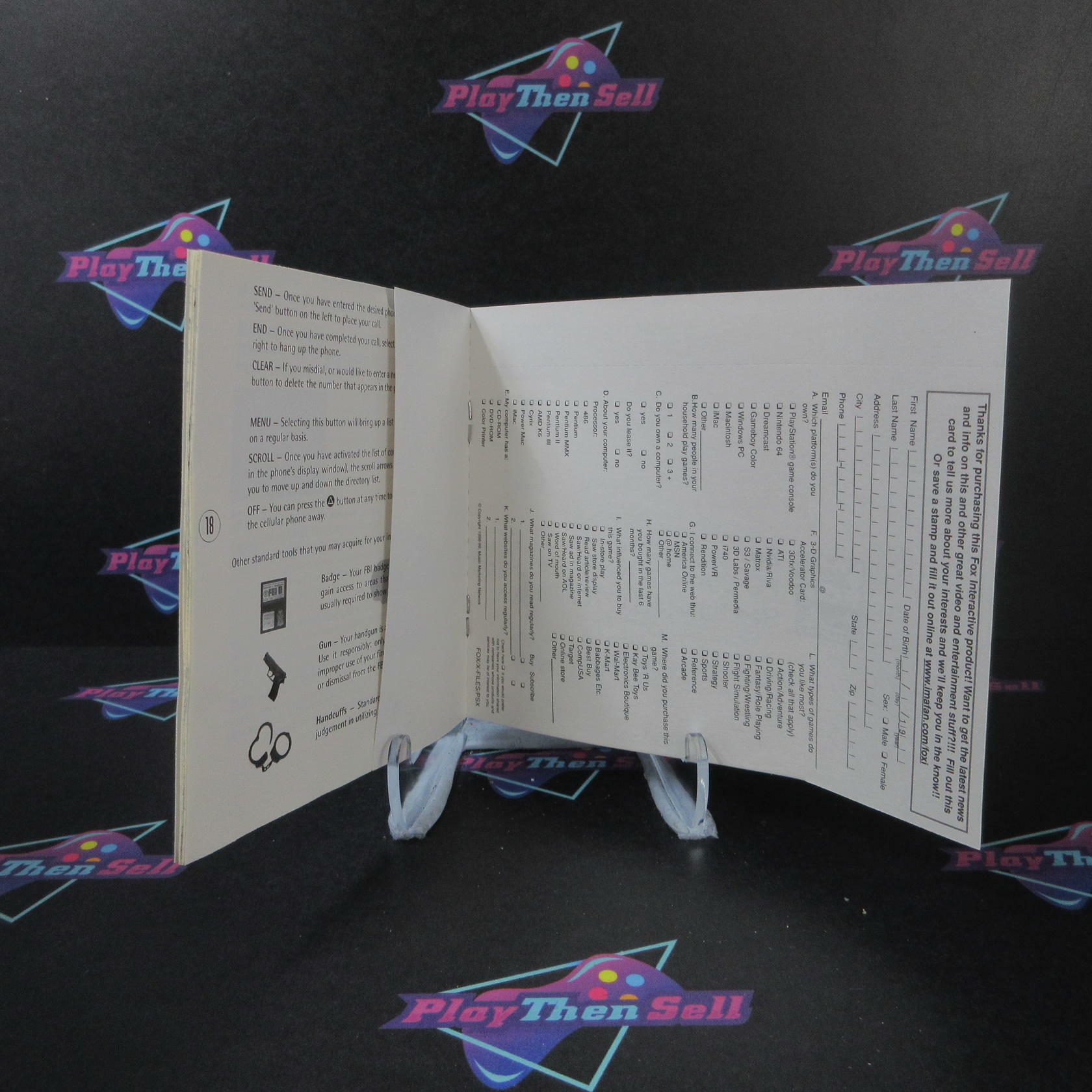 The X-Files PS1 Playstation 1 + Reg Card - Like New