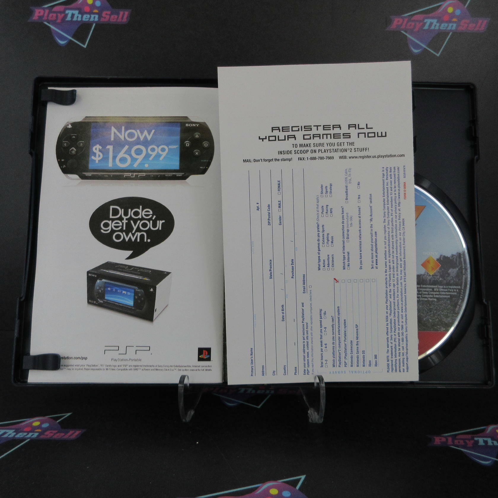 ATV Offroad Fury 4 GH PS2 PlayStation 2 AD + Reg Card Complete CIB - Very Good