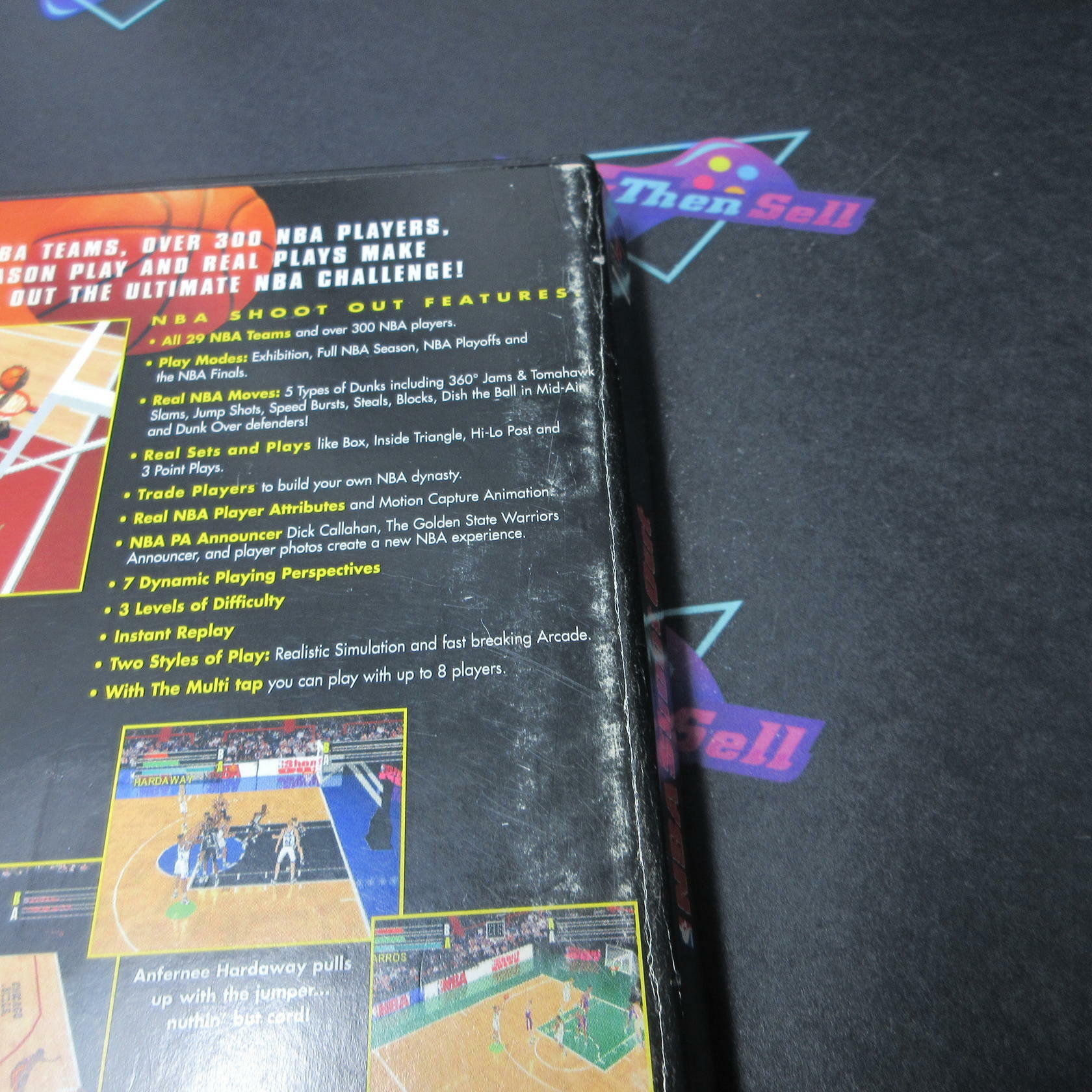 NBA Shoot Out Long Box PS1 PlayStation 1 AD/MD + Reg Card Complete CIB - Very Good