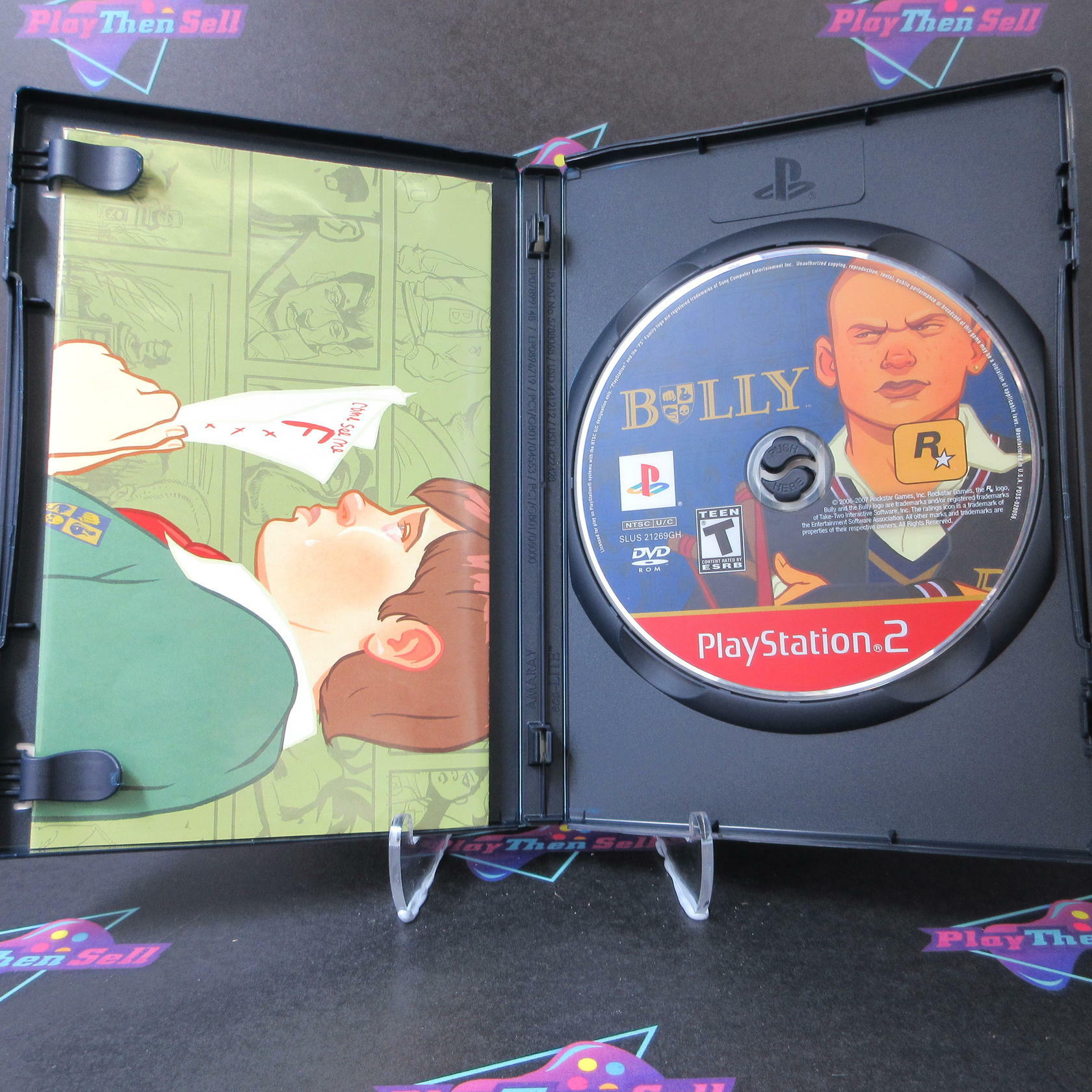 Bully PS2 PlayStation 2 Greatest Hits + Poster - Like New