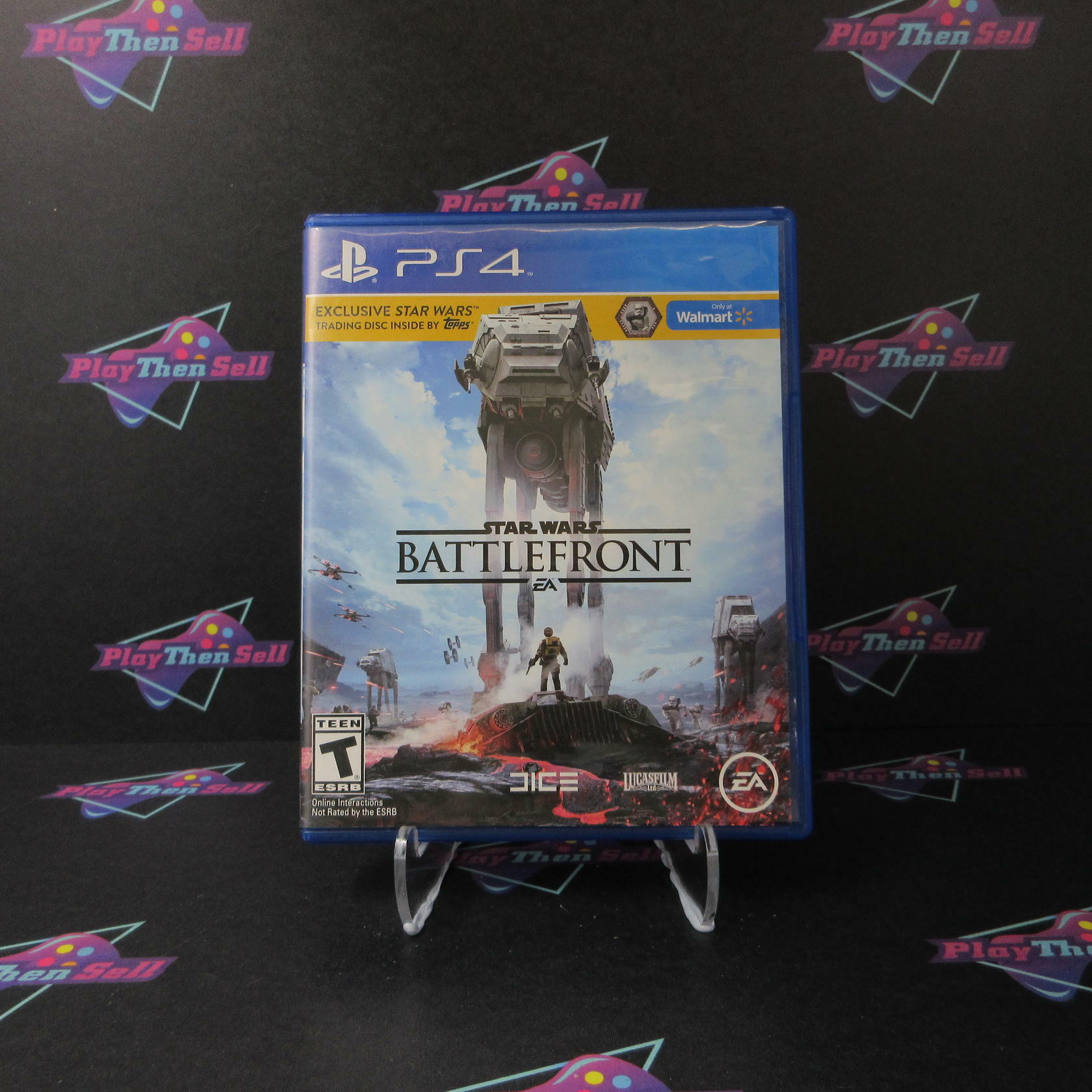 Star Wars Battlefront Walmart Edition PS4 PlayStation 4 AD + Trading Disc CIB - Very Good