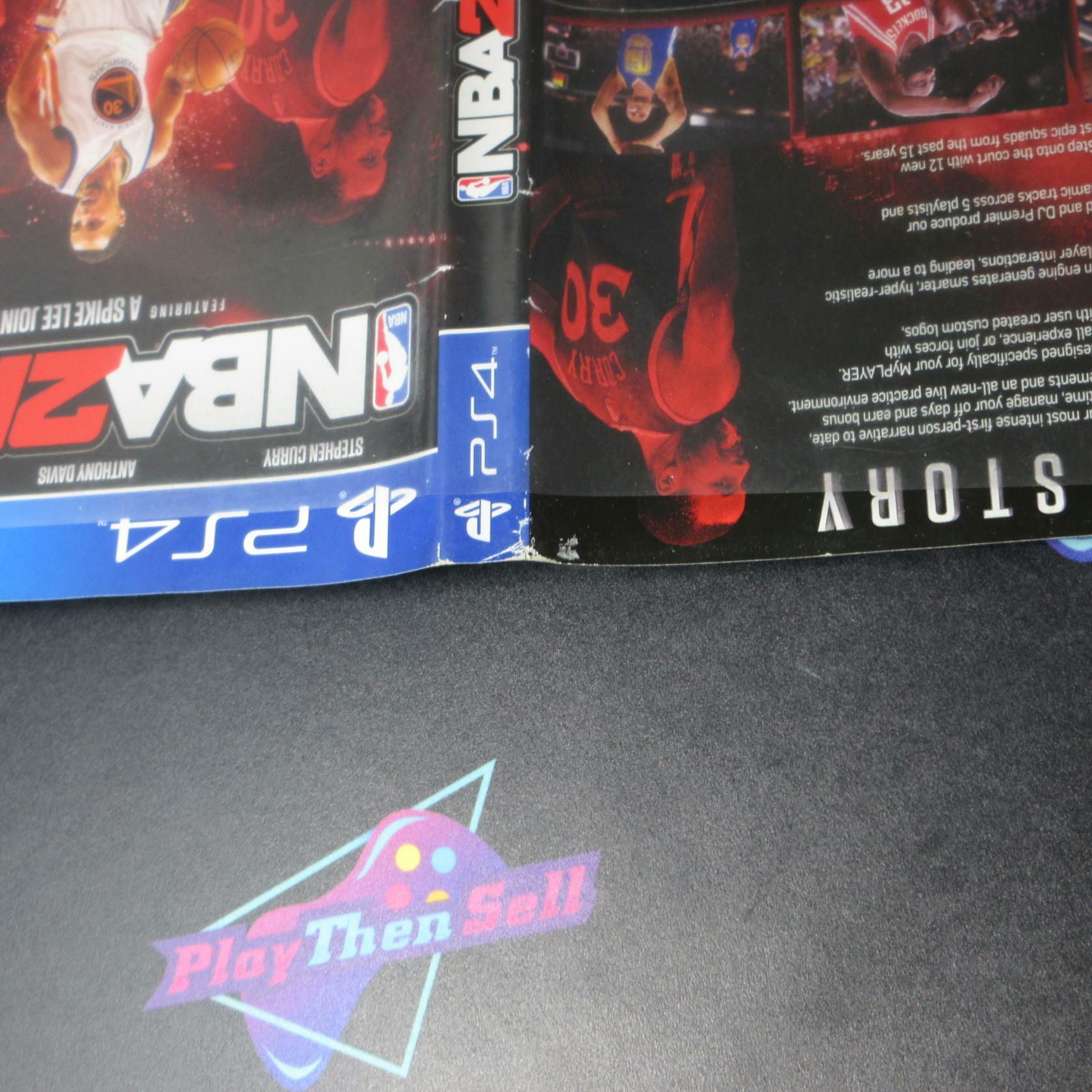 NBA 2K16 Stephen Curry PS4 PlayStation 4 AD Complete CIB - Very Good