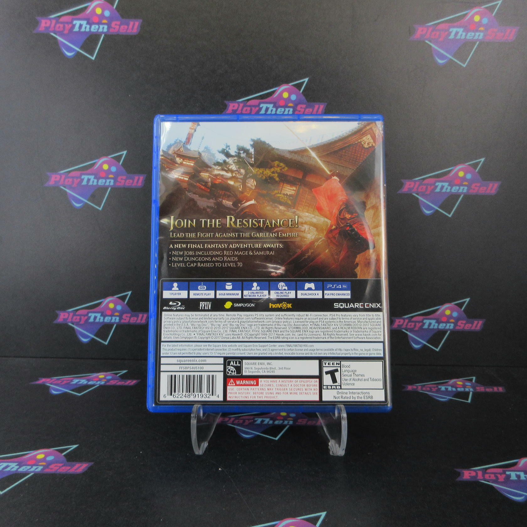 Final Fantasy XIV Stormblood PS4 PlayStation 4 AD Complete CIB - Very Good