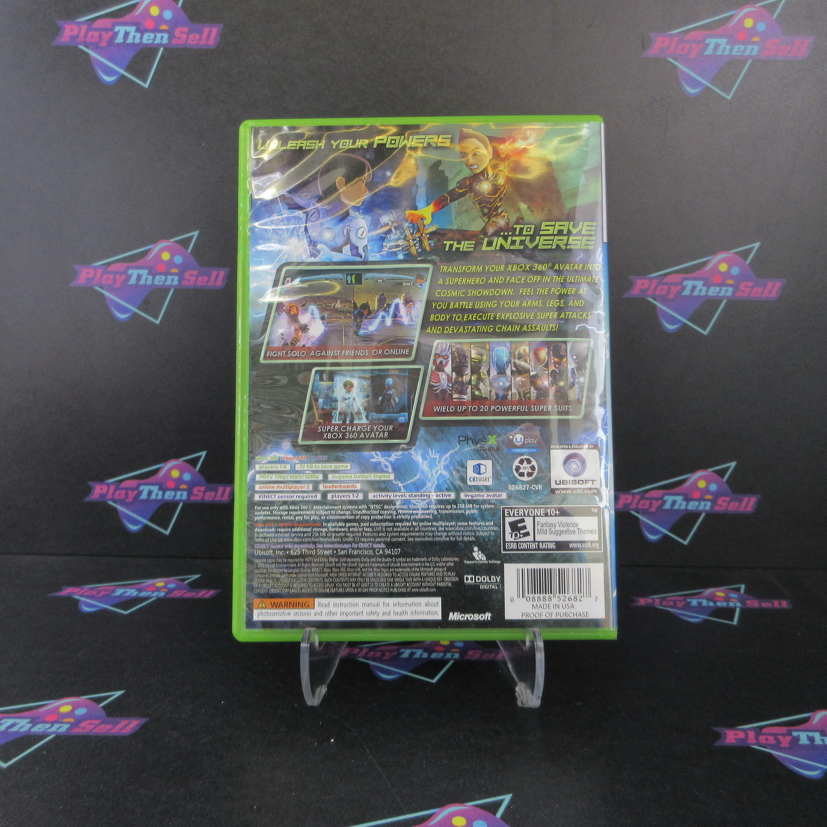 PowerUP Heroes Xbox 360 + Comic - Like New