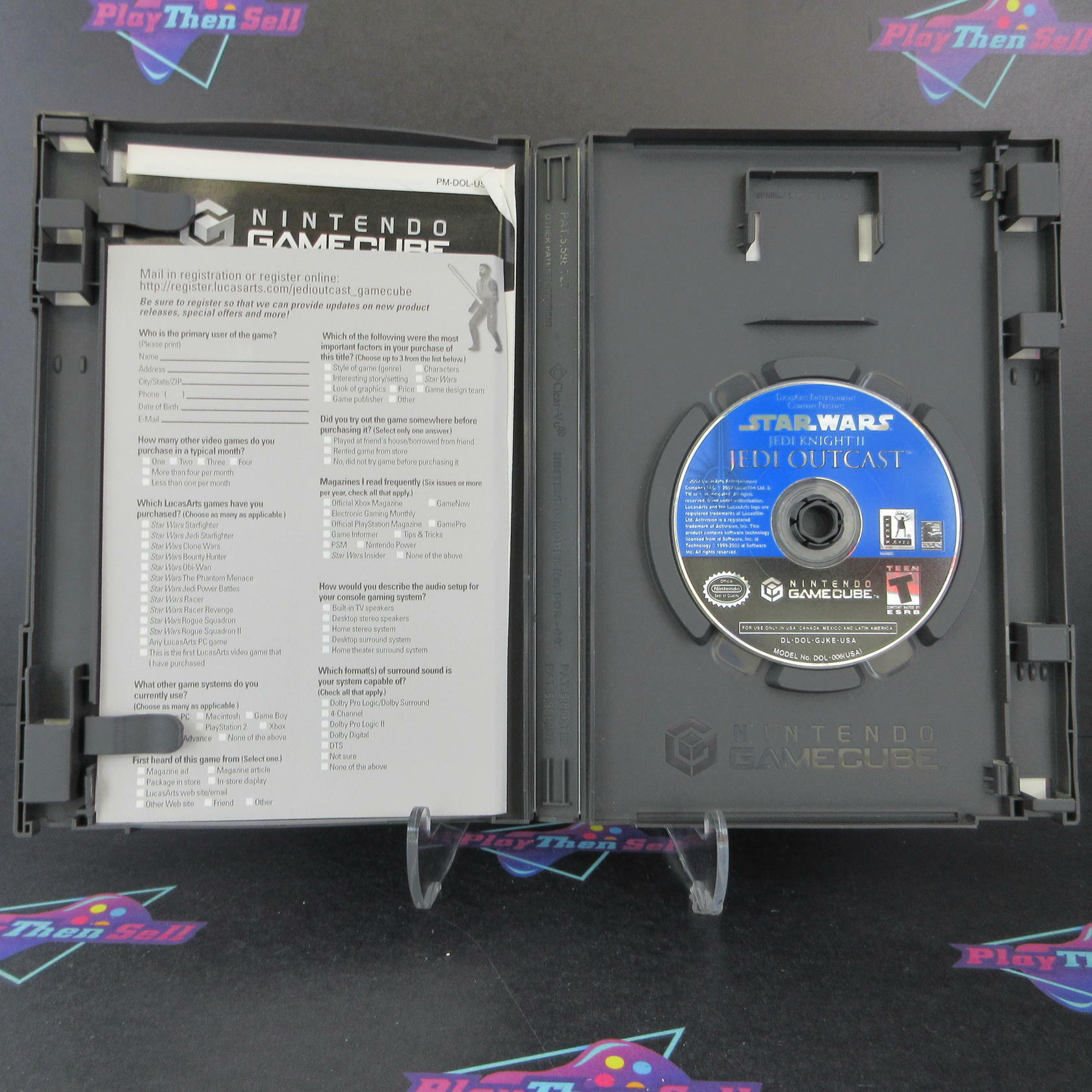 Star Wars Jedi Knight II Jedi Outcast Nintendo Gamecube + Reg Card - Very Good