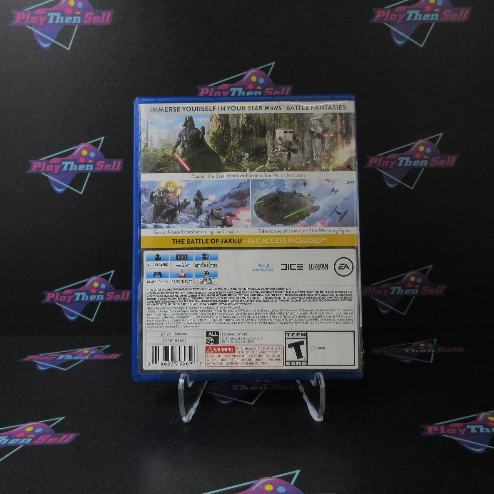 Star Wars Battlefront Walmart Edition PS4 PlayStation 4 AD + Trading Disc CIB - Very Good