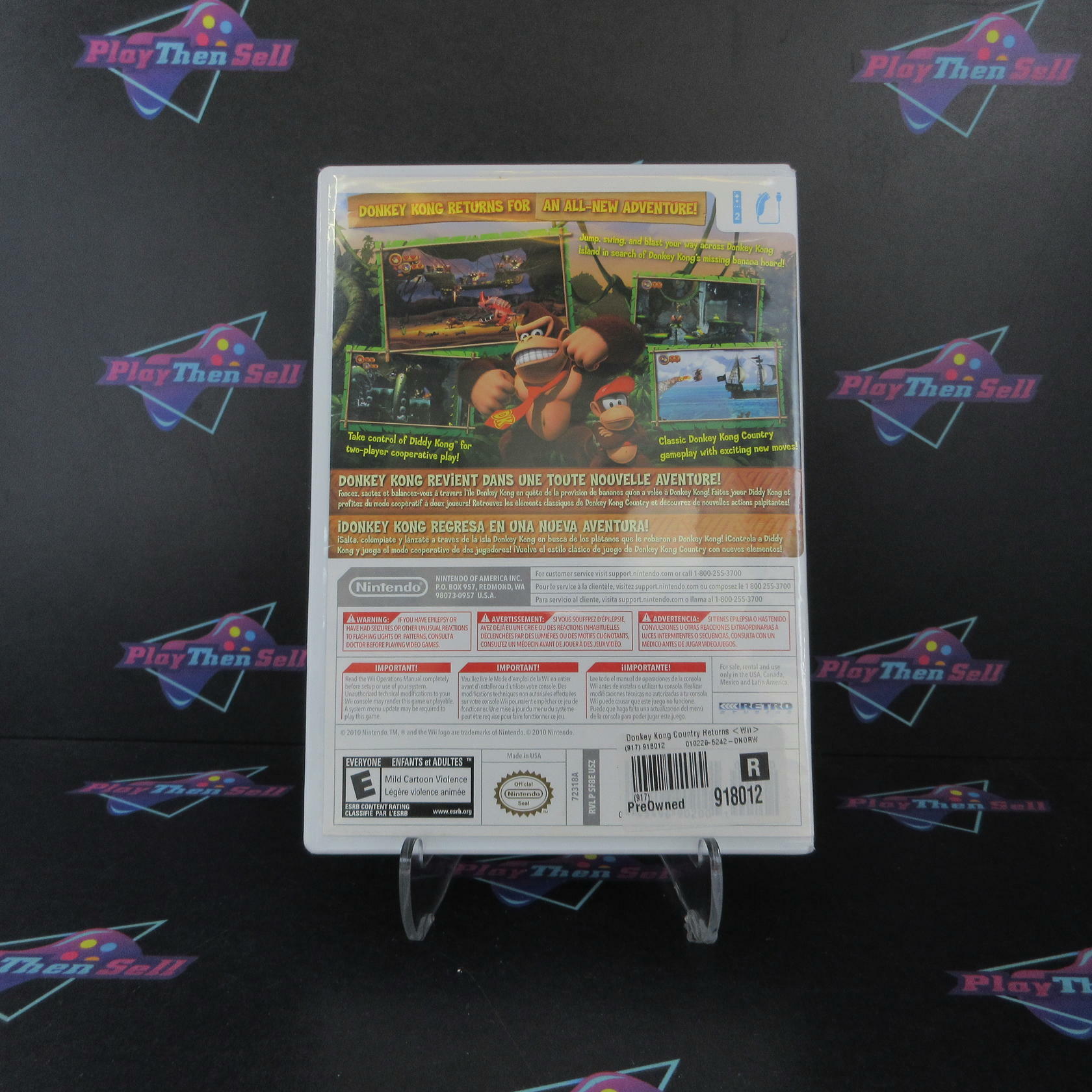 Donkey Kong Country Returns Nintendo Wii AD/NM - Very Good