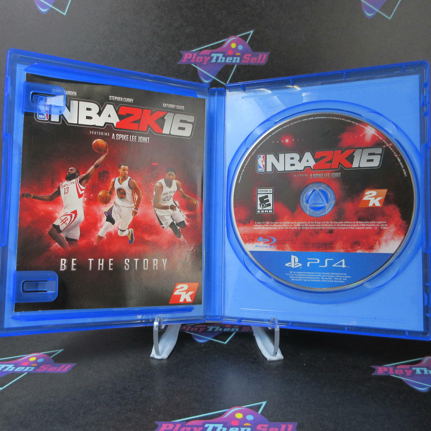 NBA 2K16 Stephen Curry PS4 PlayStation 4 AD Complete CIB - Very Good