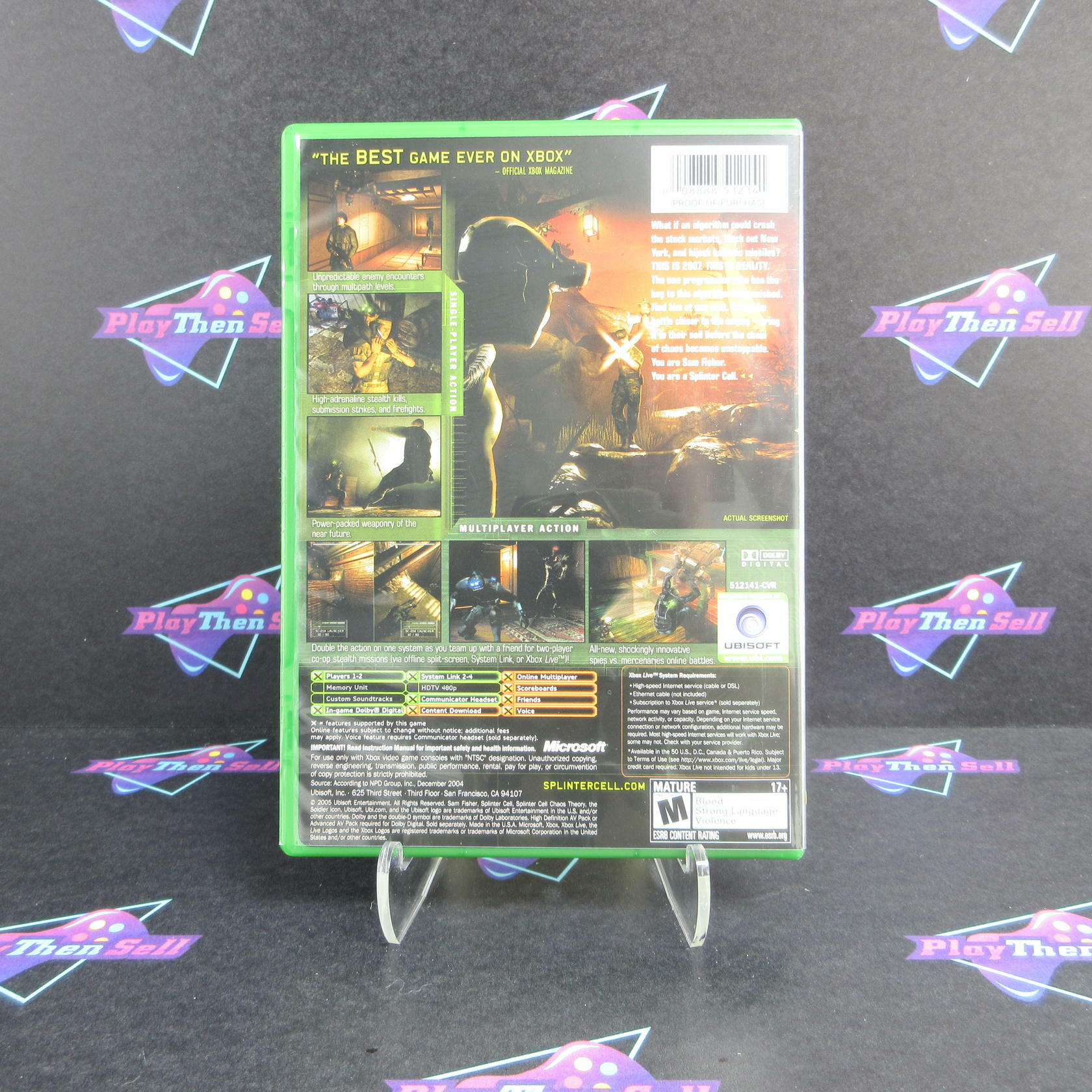 Tom Clancy's Splinter Cell Chaos Theory Xbox + Reg Card - Like New