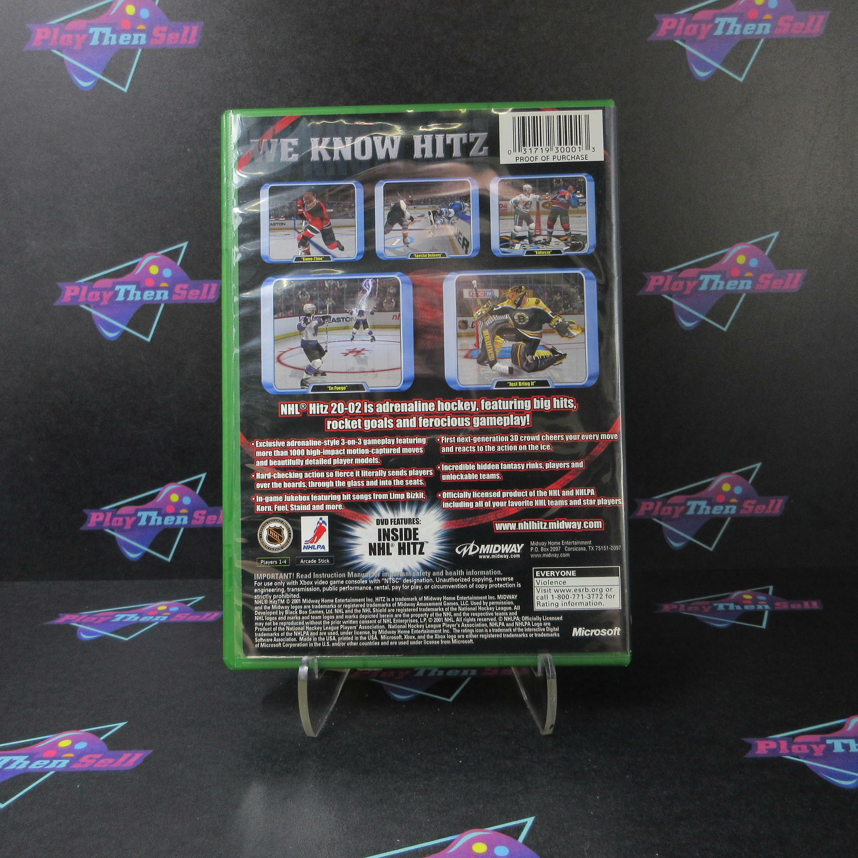 NHL Hitz 2002 - Xbox + Reg Card - Like New