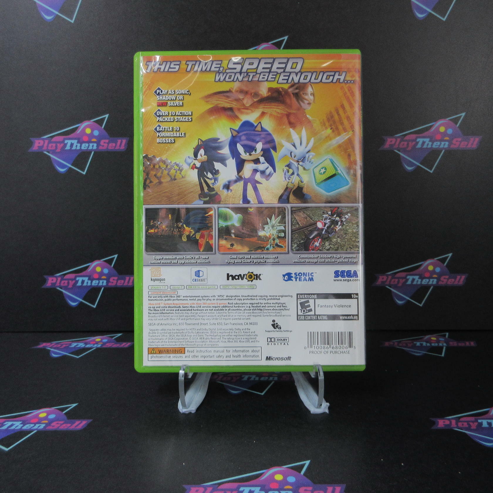 Sonic the Hedgehog Xbox 360 PH - Very Good