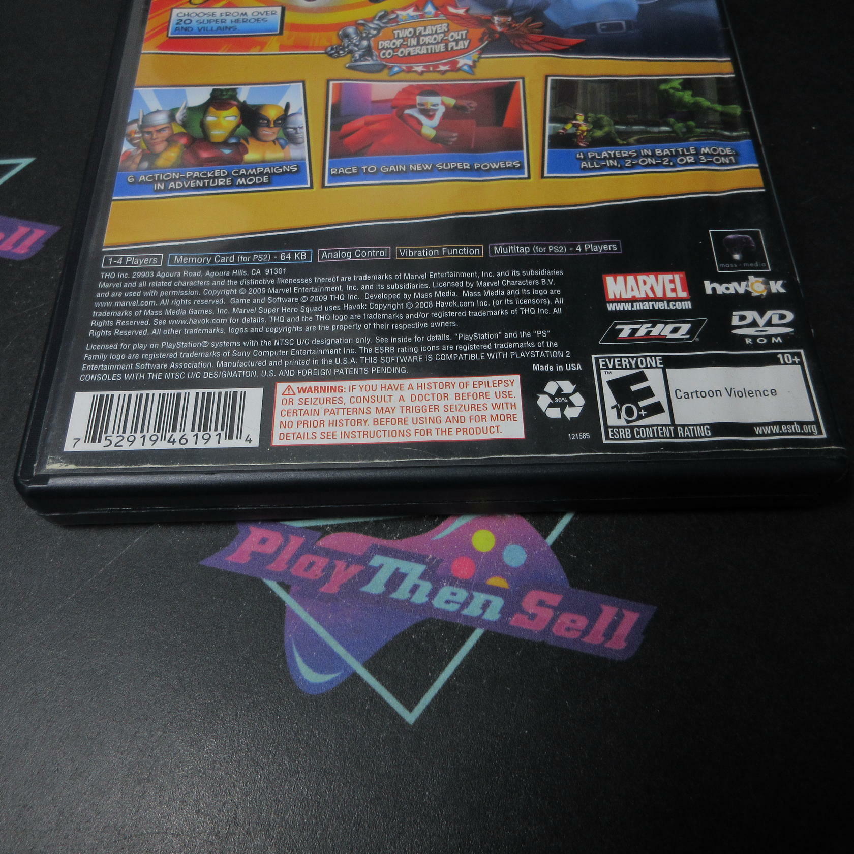 Marvel Super Hero Squad PS2 PlayStation 2 AD/NM - Very Good