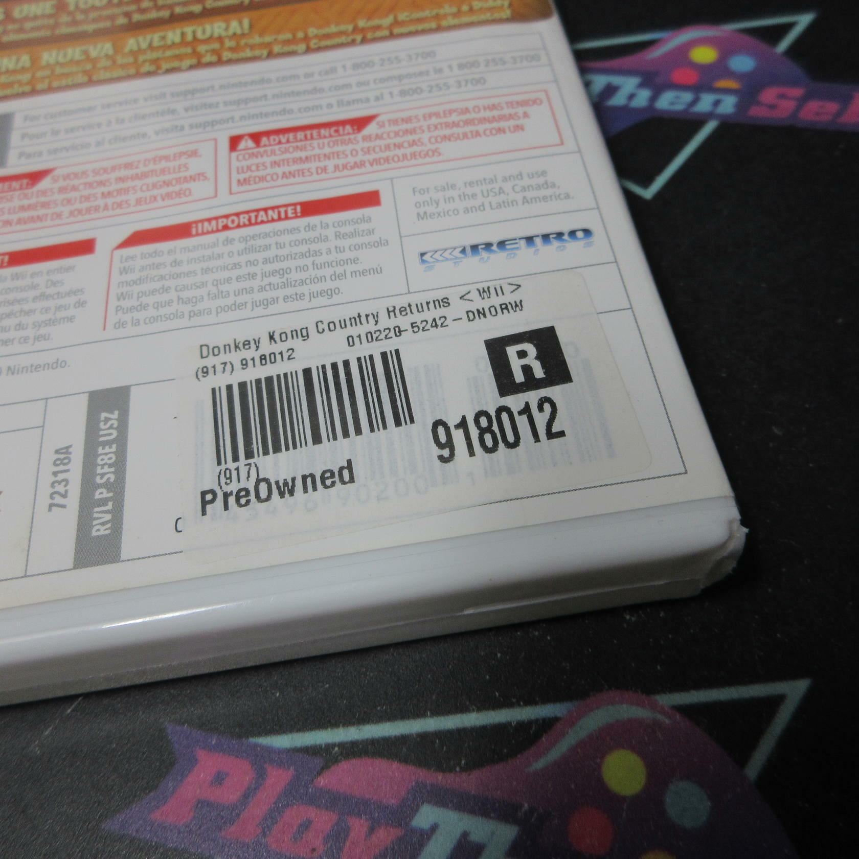 Donkey Kong Country Returns Nintendo Wii AD/NM - Very Good