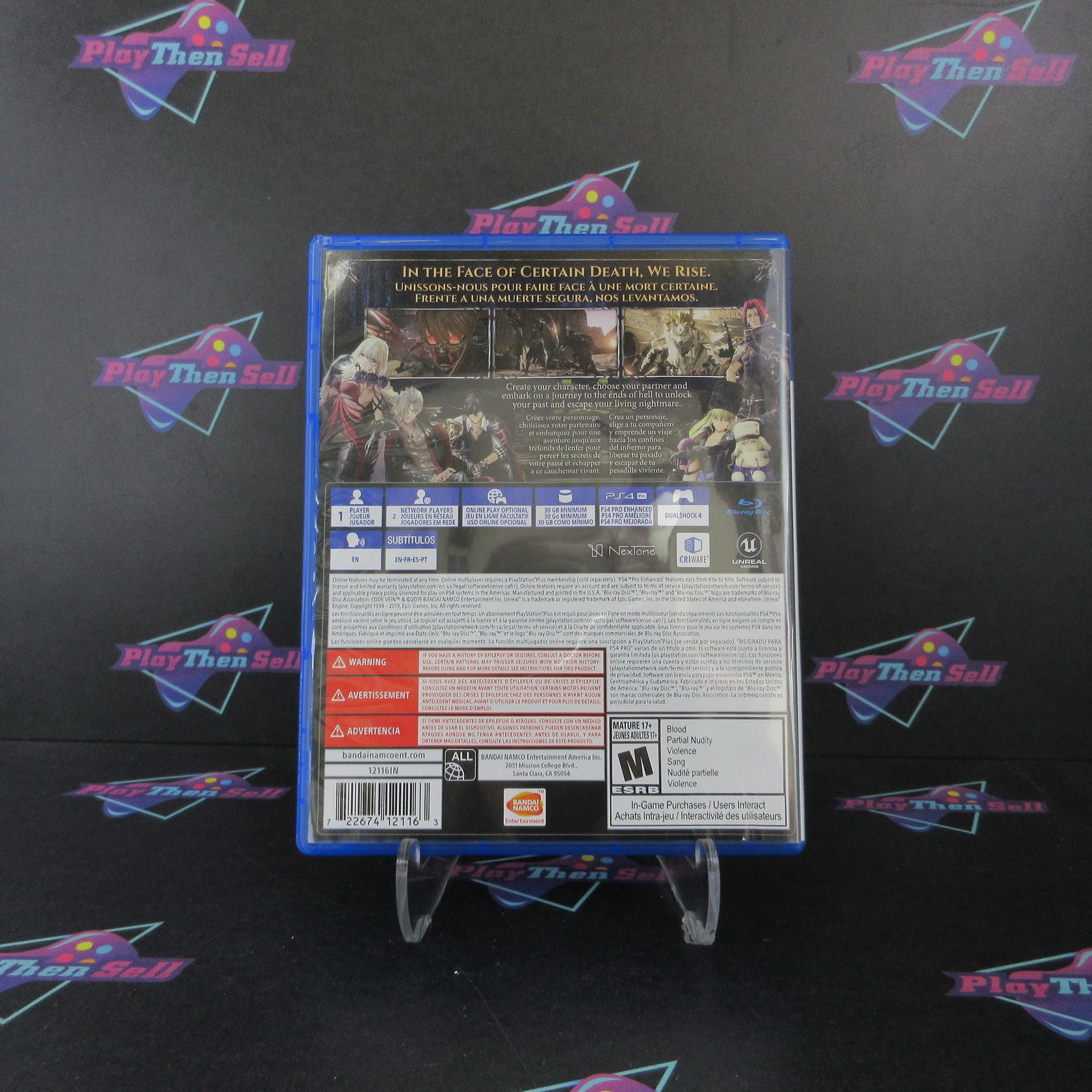 Code Vein PS4 PlayStation 4 AD Complete CIB - Very Good
