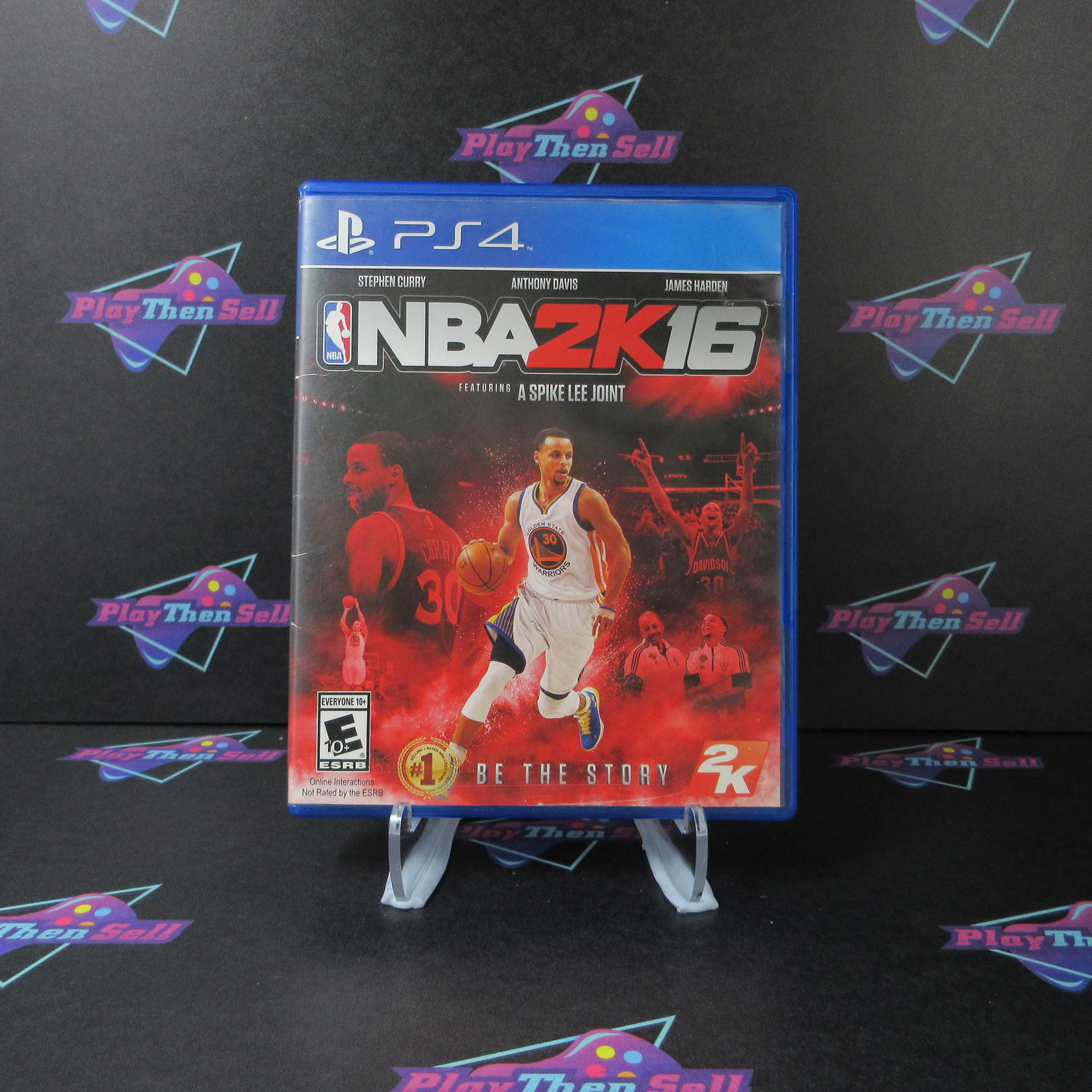 NBA 2K16 Stephen Curry PS4 PlayStation 4 AD Complete CIB - Very Good