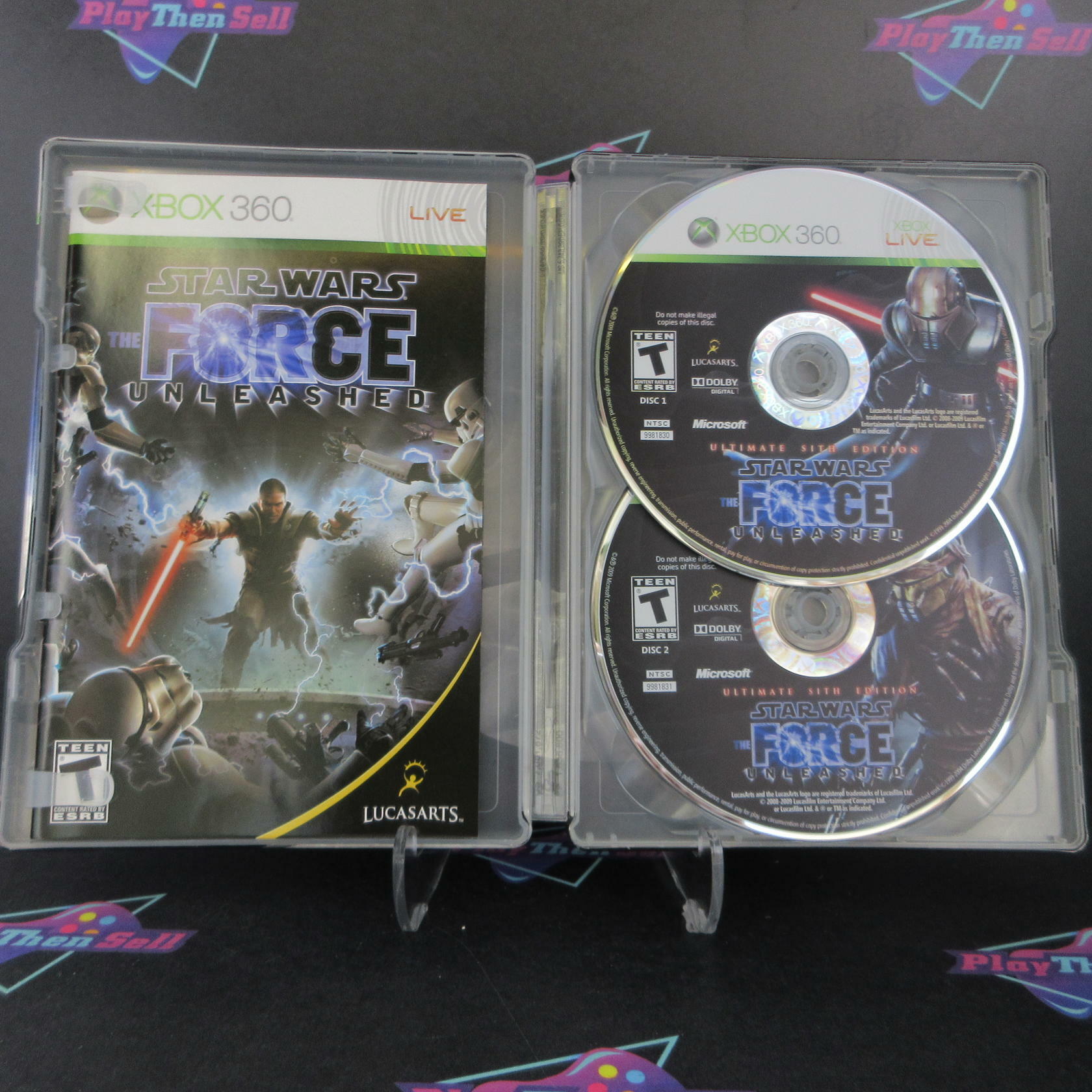 Star Wars The Force Unleashed Ultimate Sith Edition Xbox 360 + Dark Maul Card - Like New