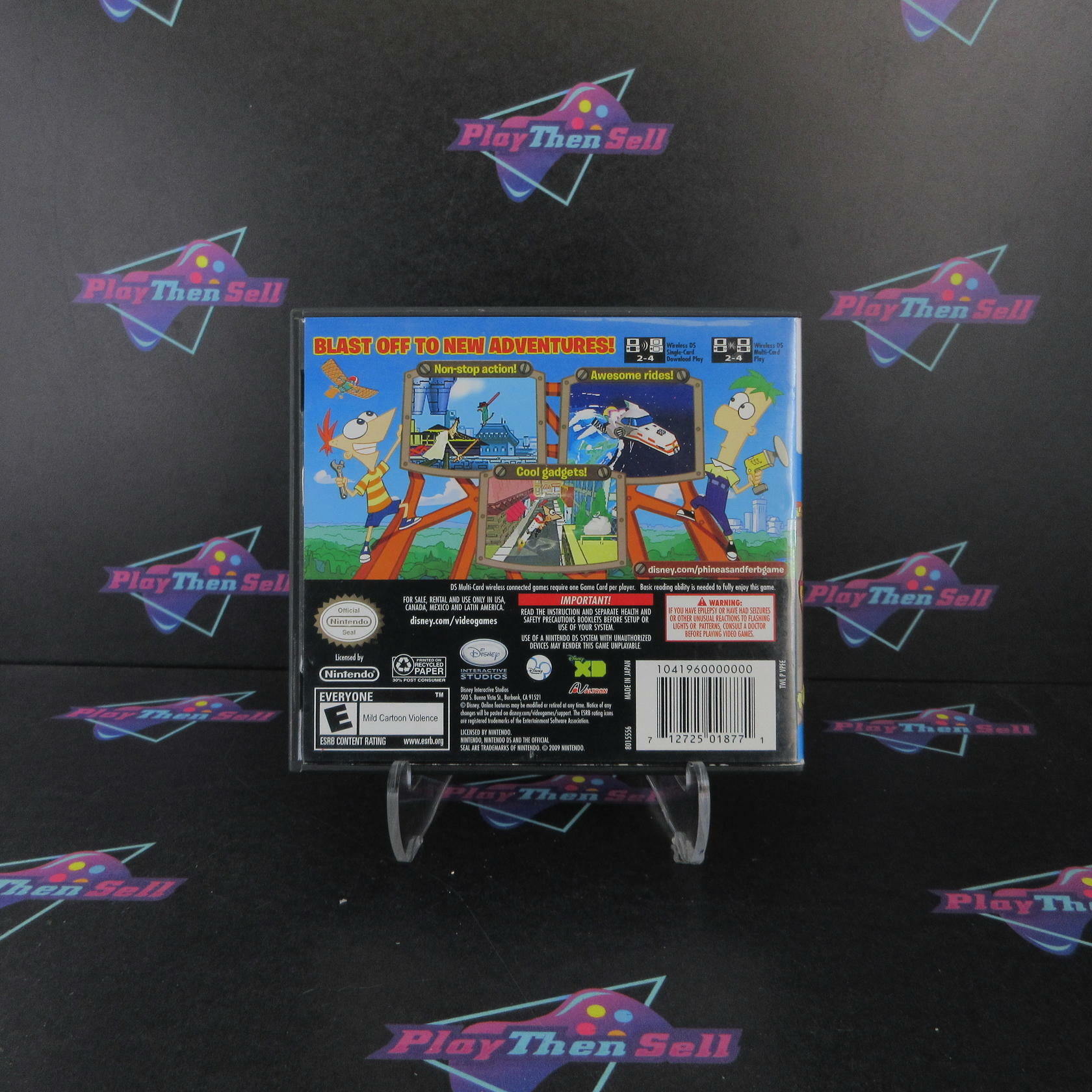 Phineas and Ferb Ride Again Nintendo DS AD + Poster Complete CIB - Very Good
