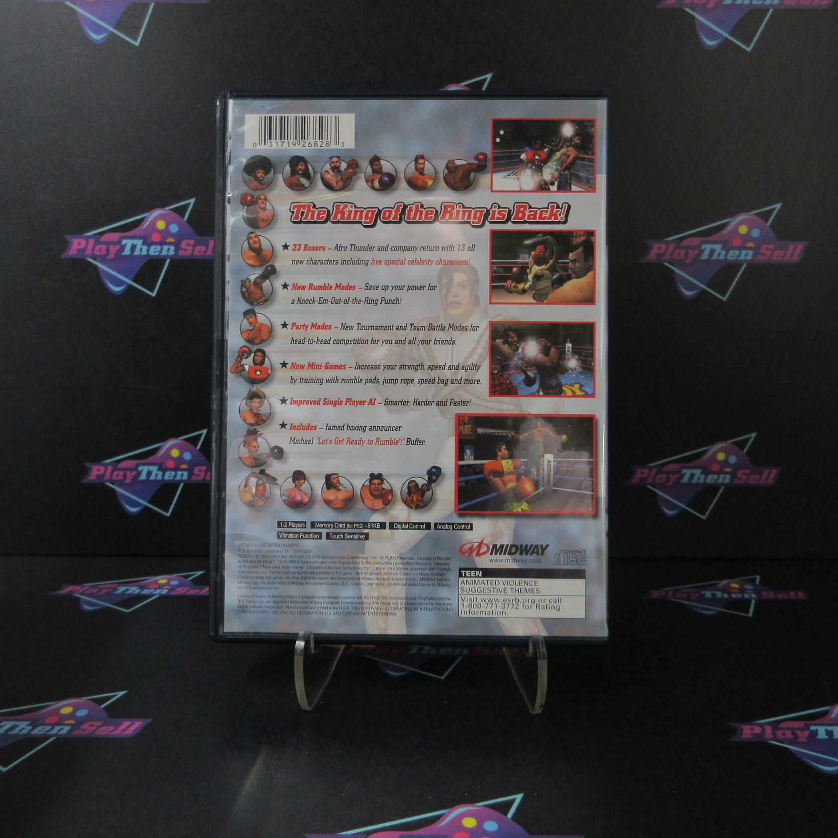 Ready to Rumble Boxing Round 2 PS2 PlayStation 2 + Reg Card - Like New