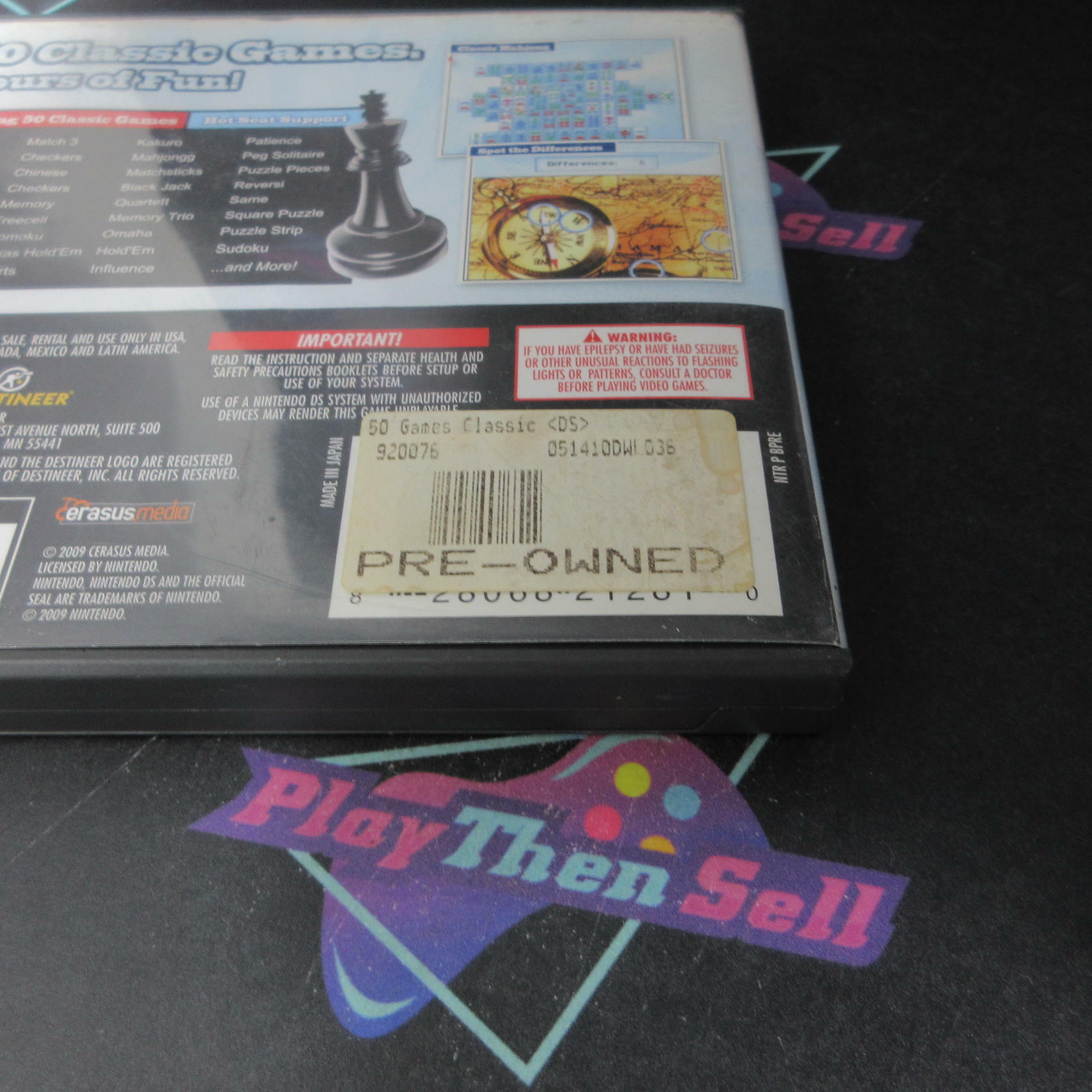 50 Classic Games Nintendo DS AD/DD/CS Complete CIB - Very Good