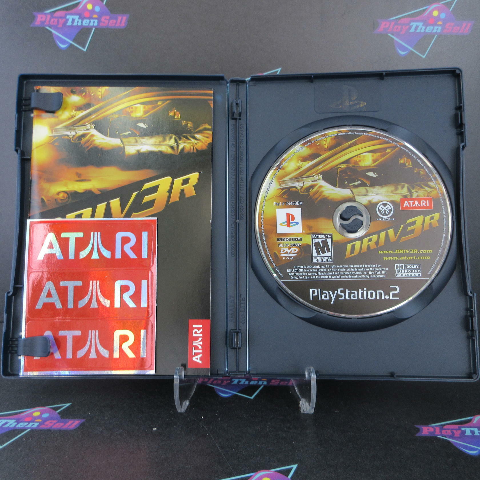 Driver 3 PlayStation 2 PS2 + Stickers - Like New